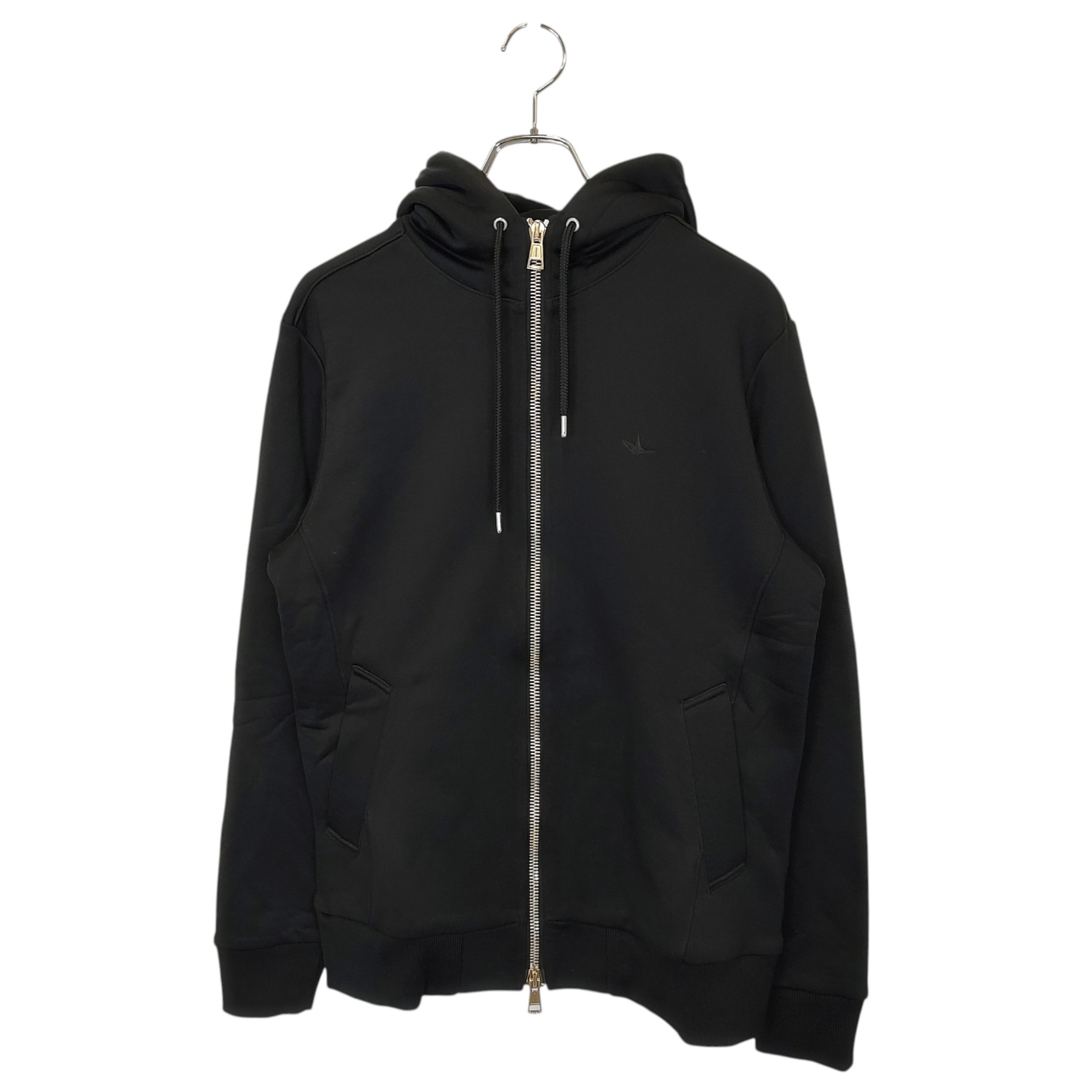 【中古】1PIU1UGUALE3 ウノピゥウノウグァーレトレ NECK ZIP PARKA ジップアップ パーカー MRB618 CTN058 5 黒いこと/しろがね色 メンズ