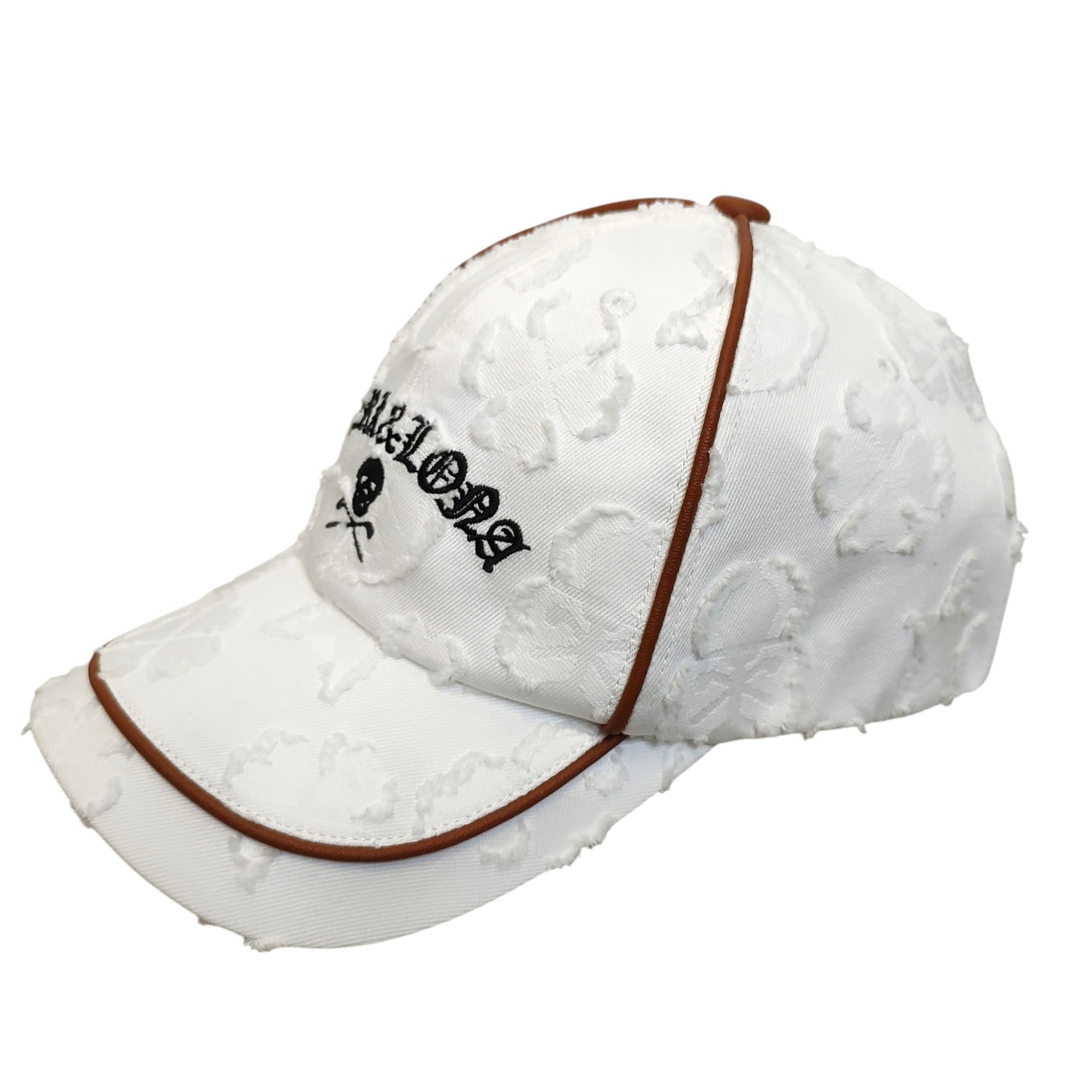 【中古】MARK\u0026LONA マークアンドロナ ゴルフ 26SS Imperial Cut Jacquard Cap モノグラム 撥ねのけるジャカード 旗がしら MLF-6A-FC15 F 白いこと メンズ