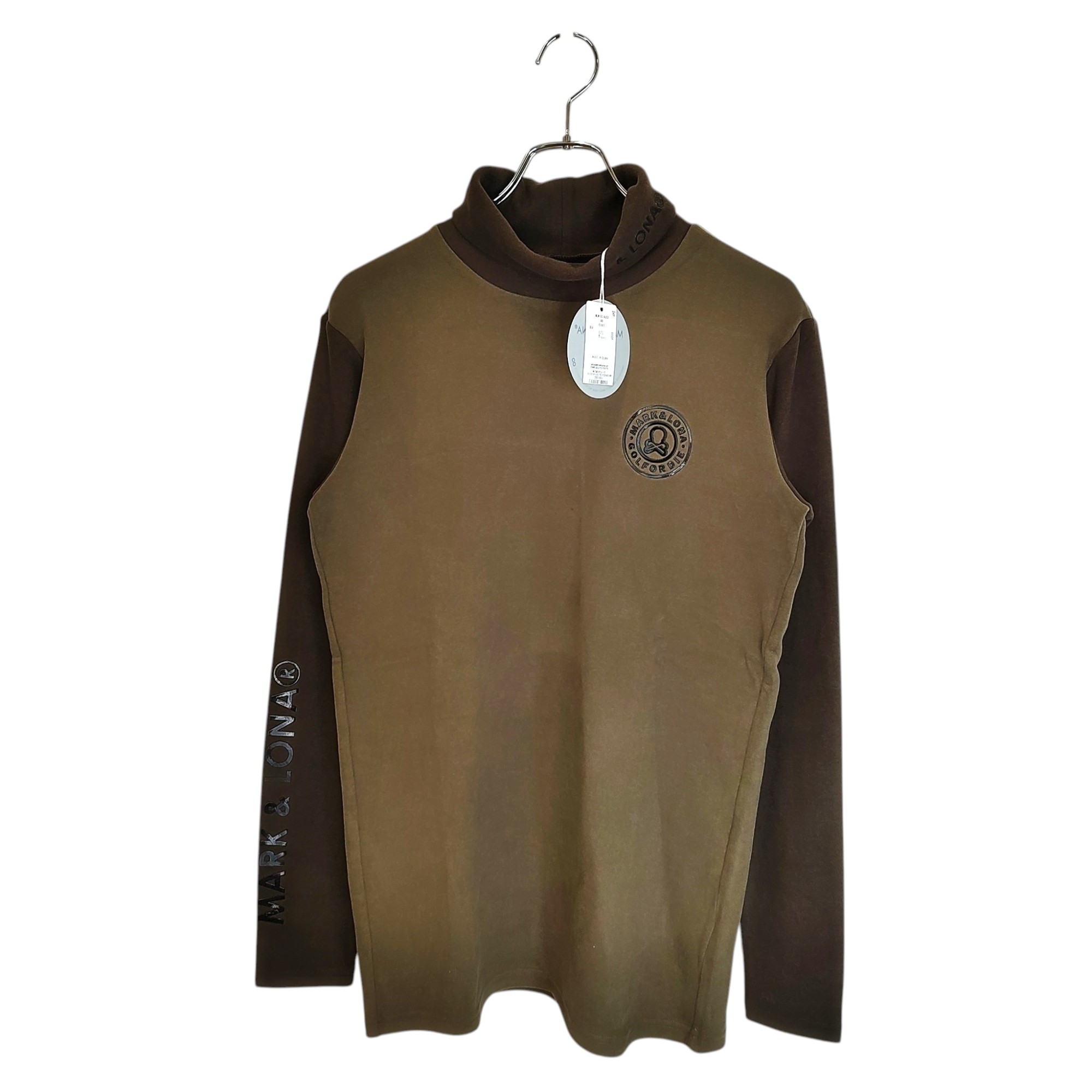 【中古】MARK\u0026LONA マークアンドロナ ゴルフ 25AW ICON Mock Neck Layer 長袖 モックネックシャツ MLM-5C-金03 48 カーキ メンズ