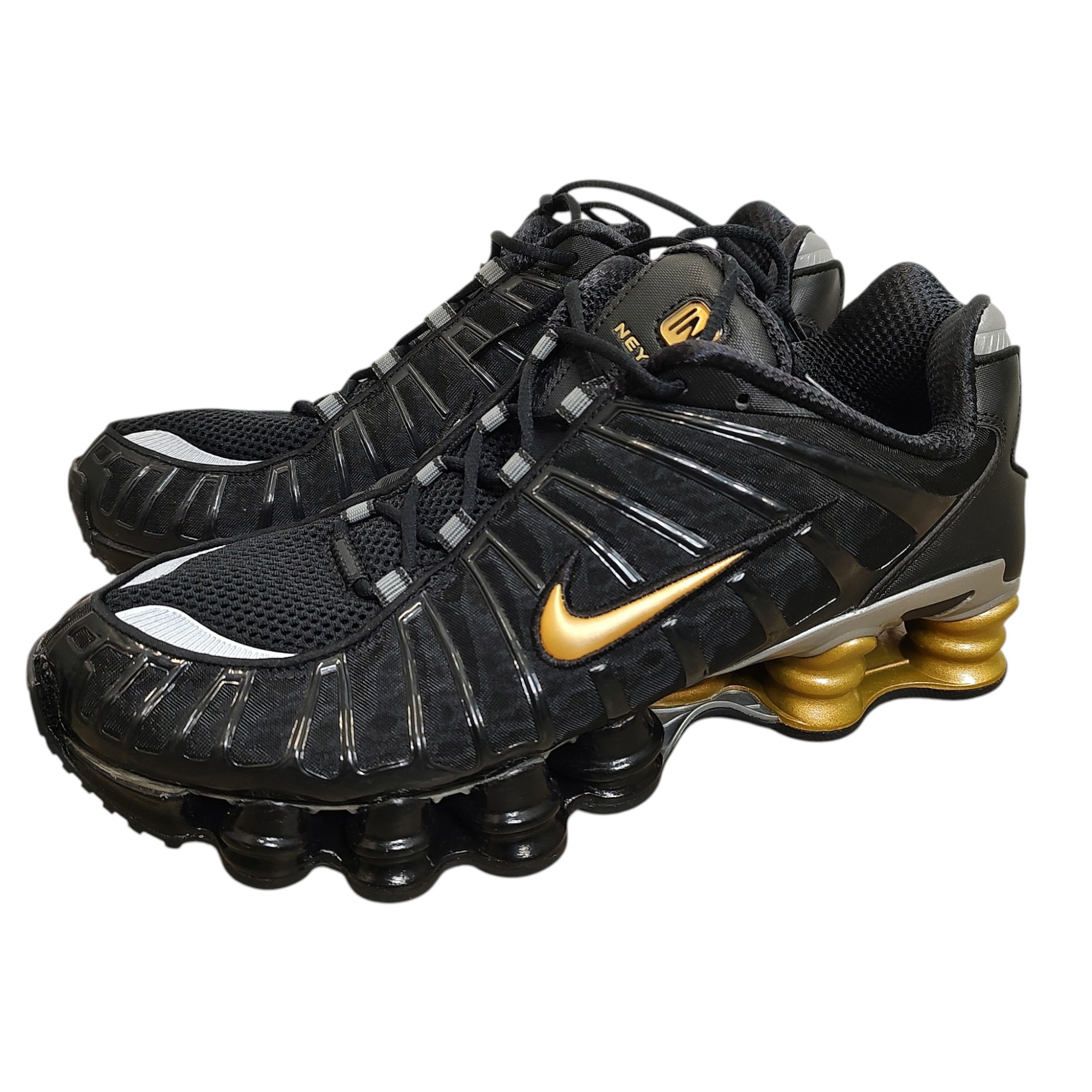 【中古】NIKE ナイキ SHOX TL NEYMAR ショックスTL ネイマール スニーカー BV1388-001 28 黒いこと×ゴールド メンズ