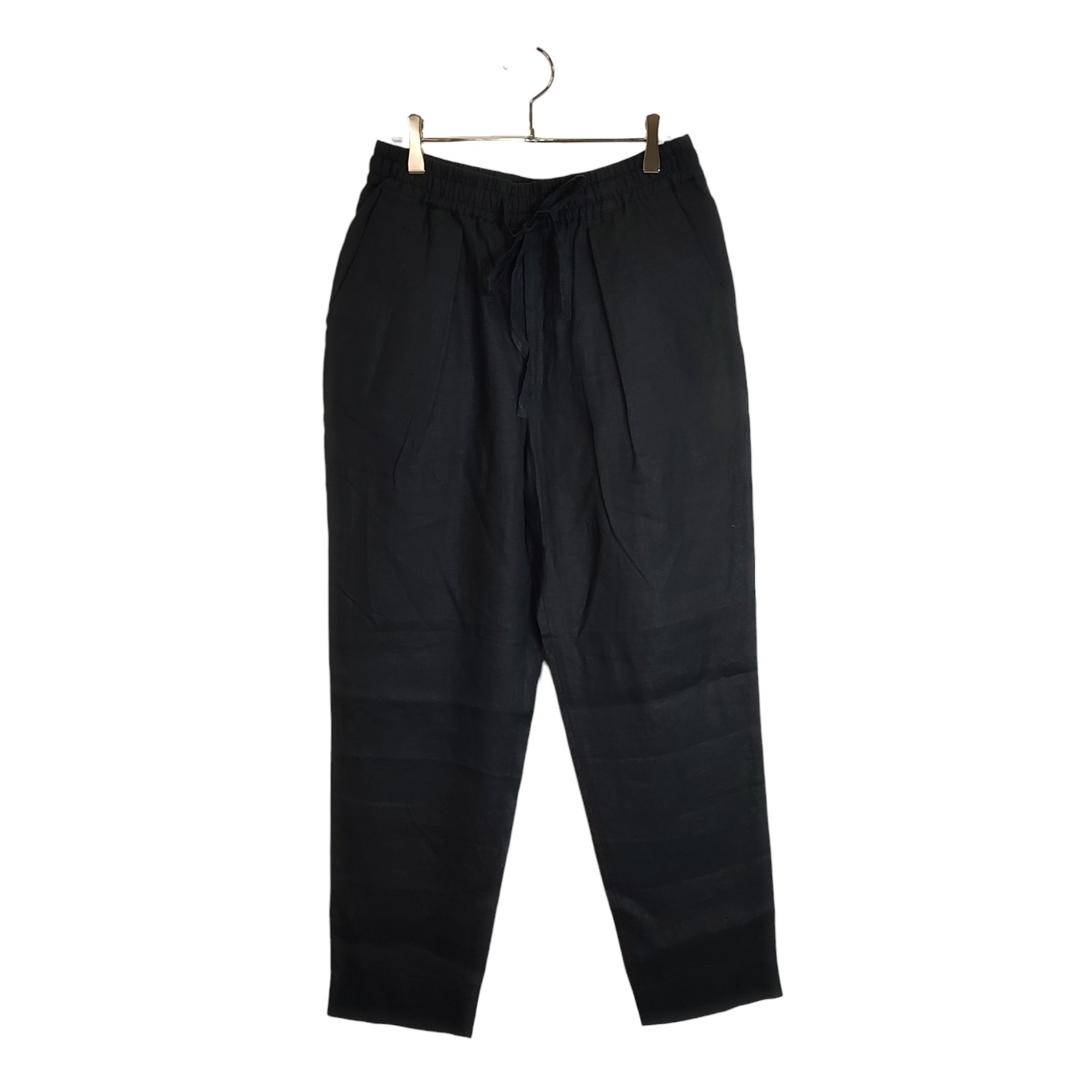 【中古】MARKAWARE 目じるし御召しもの 21SS PEGTOP EASY TROUSERS HEMP リネン トラウザー ズボン下 A1A-08PT01C 3 黒いこと メンズ