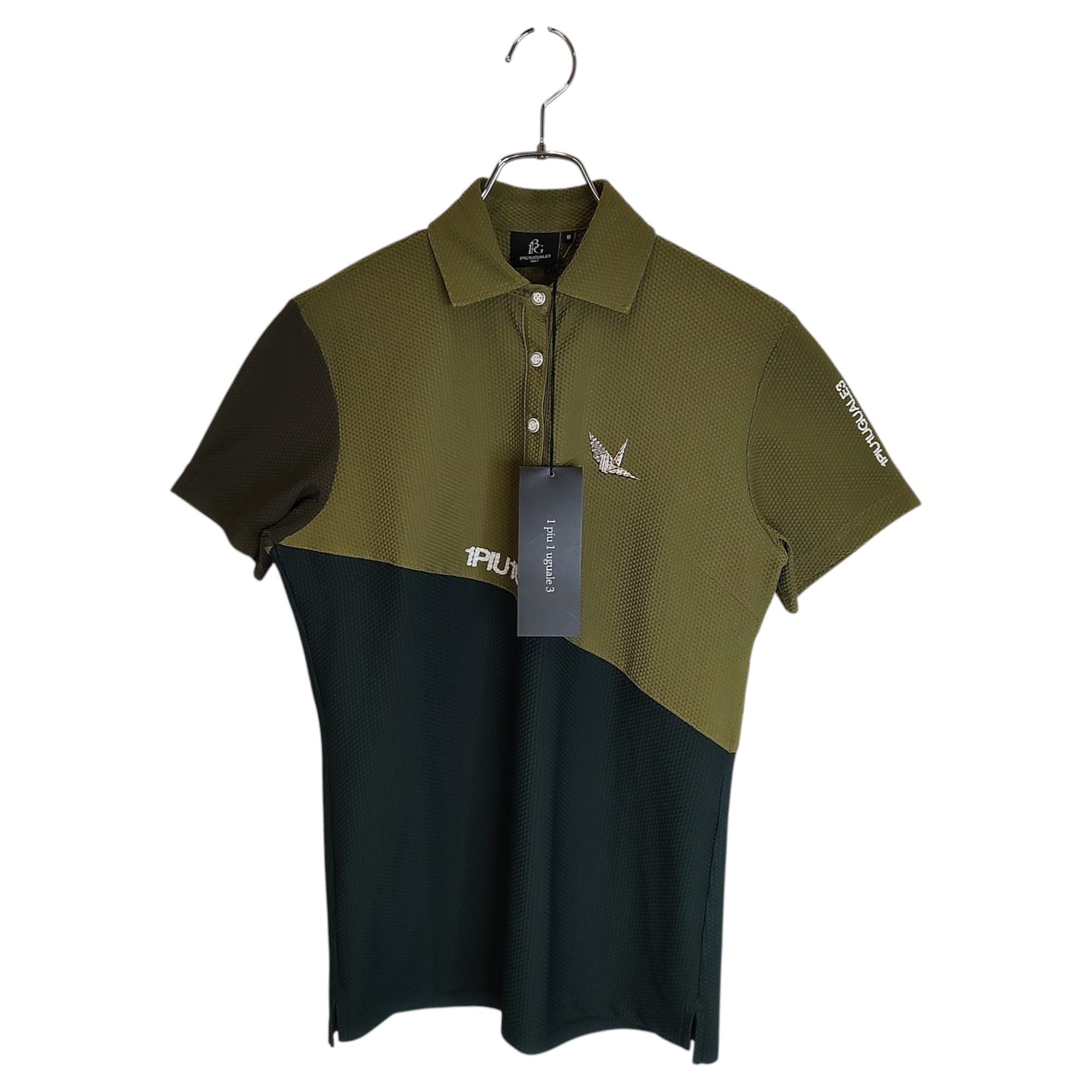 【中古】1PIU1UGUALE3 GOLF ウノピゥウノウグァーレトレ ゴルフ 24SS 半袖 スポーツシャツ GST192-POE488 3 L カーキ レディース