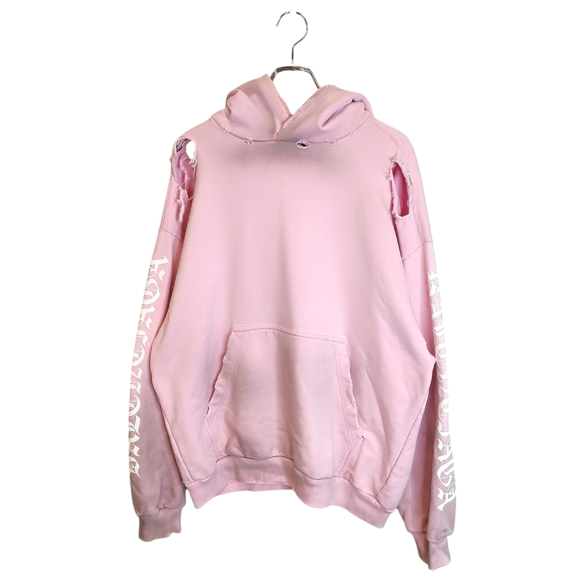【中古】BALENCIAGA バレンシアガ 衝突 不都合 手刷り上げる 汗水 パーカー 767877 TQVJ7 XS さくら色 メンズ/レディース