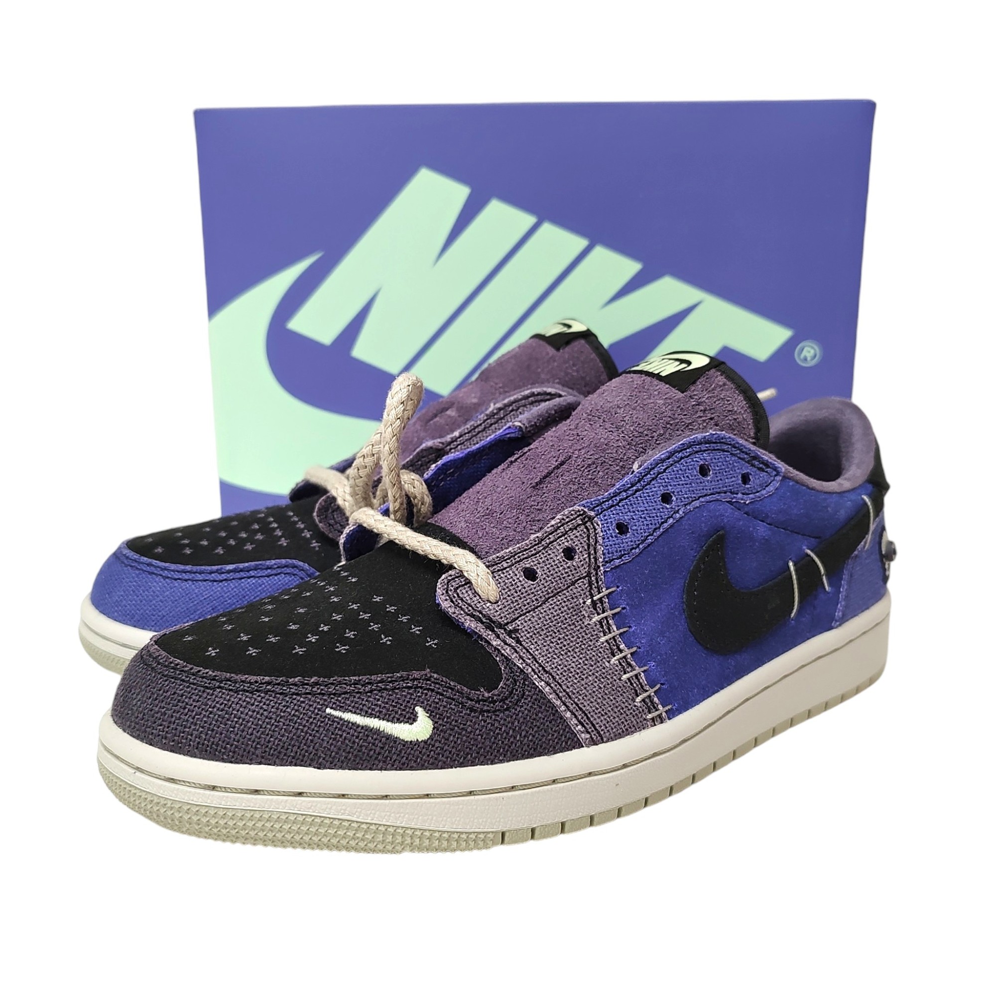 【中古】NIKE ナイキ x Zion Williamson ザイオン・ウィリアムソン Air Jordan 1 Low OG Voodoo Alternate ナイキ エアジョーダン1 置き目 スニーカー IH2309 500 25糎 ブードゥーオルタネート メンズ