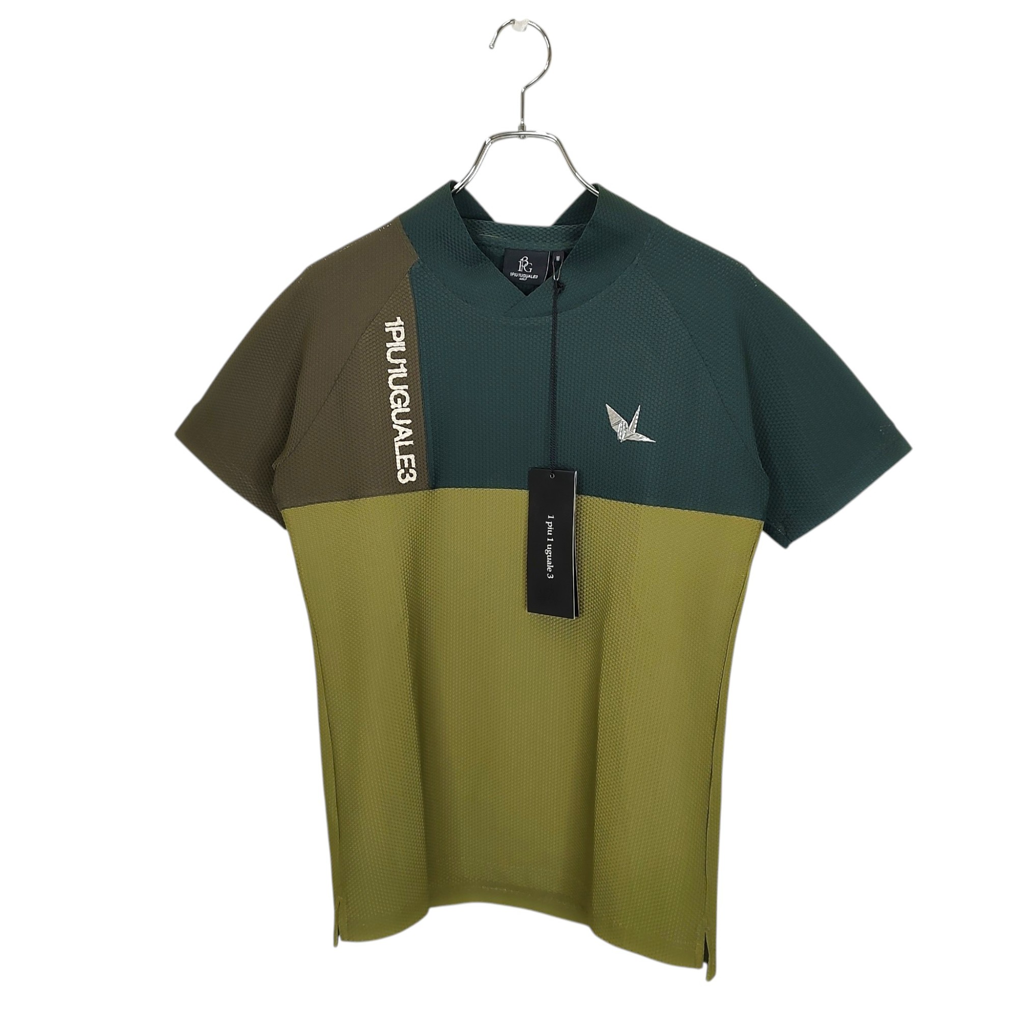 【中古】1PIU1UGUALE3 GOLF ウノピゥウノウグァーレトレ ゴルフ 24SS MOCK RAGLAN 半袖 モックネック プルオーバー GST194-POE488 3 L カーキ レディース