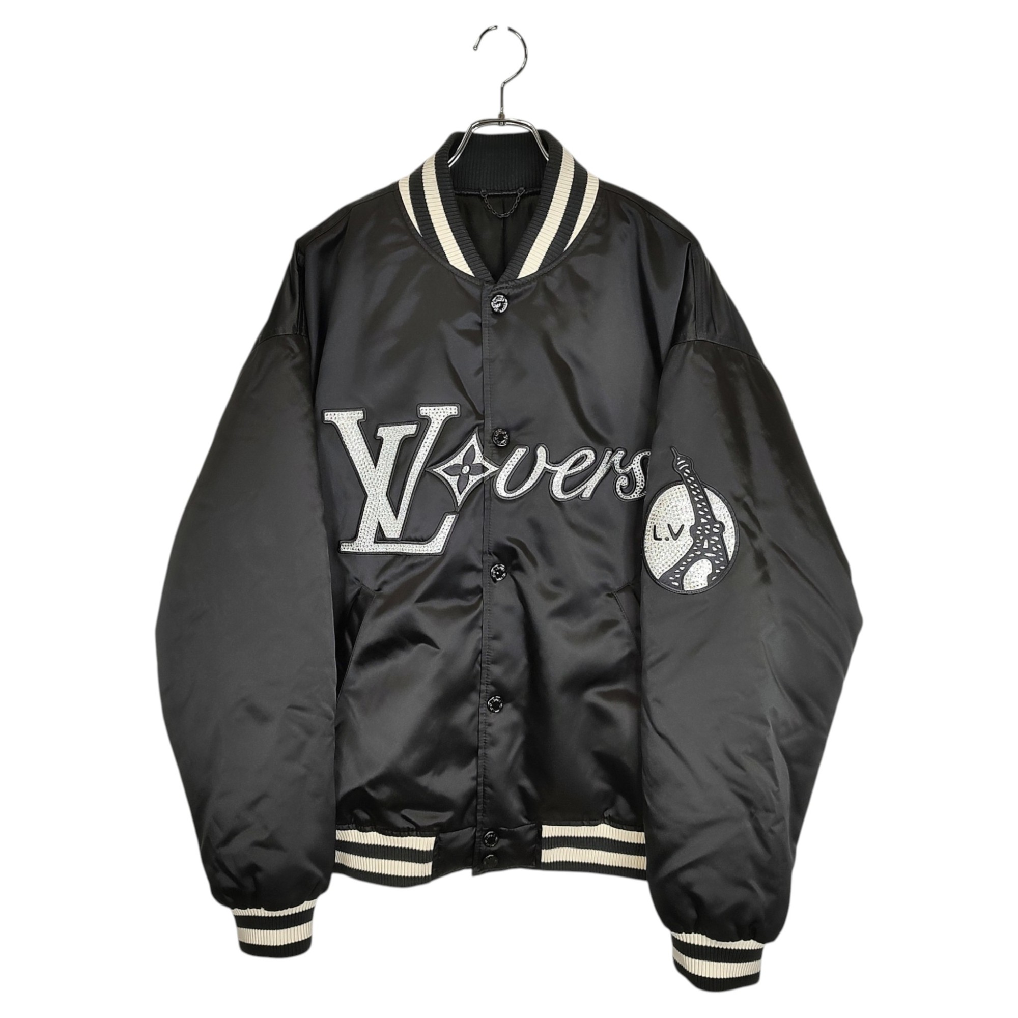 【中古】LOUIS VUITTON ルイ・ヴィトン 24SS エンブロイダード 野球上衣 RM241 GPD HQB71E 54 黒いこと メンズ