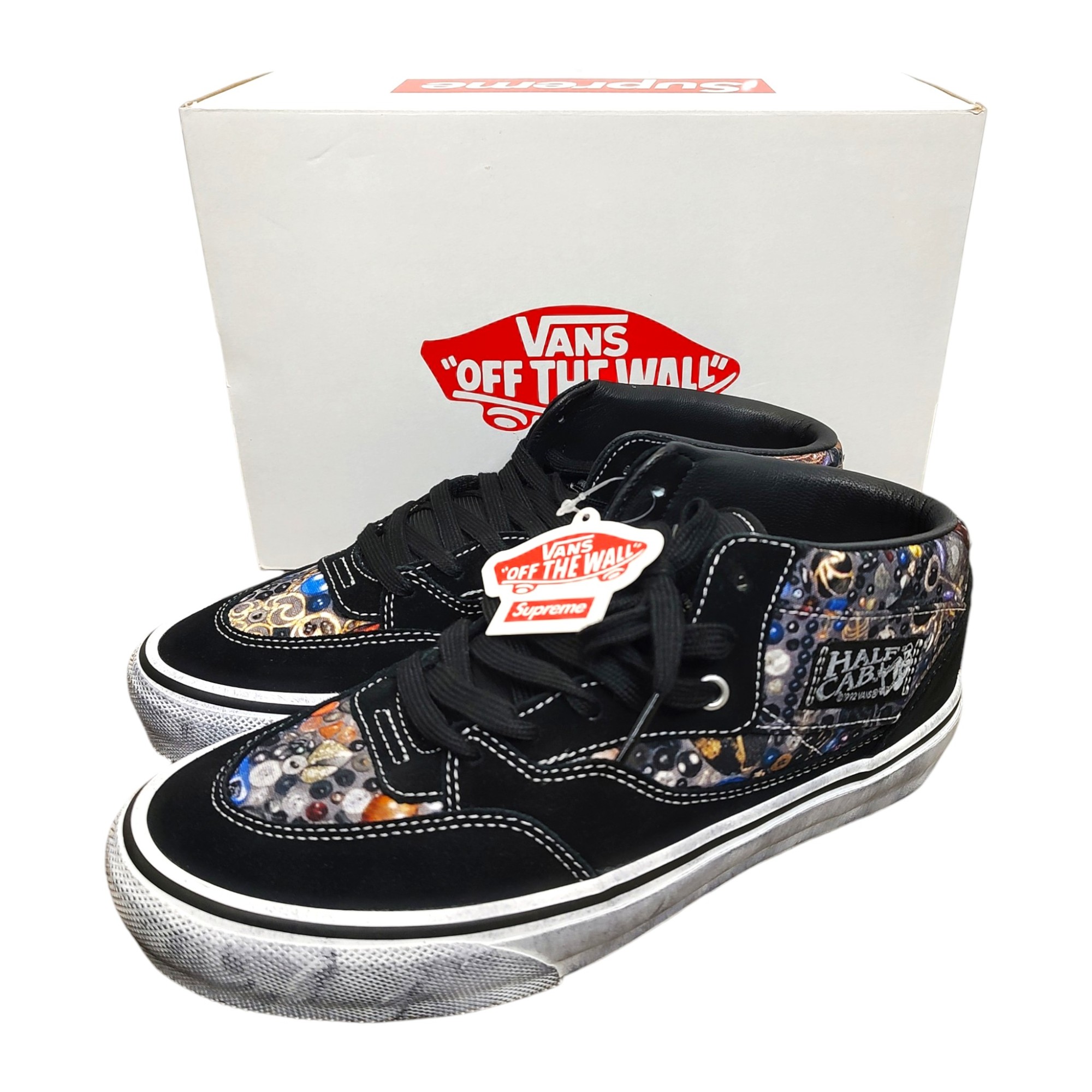 【中古】Supreme シュプリーム 26SS × Mike Kelley × Vans Half Cab Black VN00112HBLU  26.5 黒いこと×マルチ メンズ