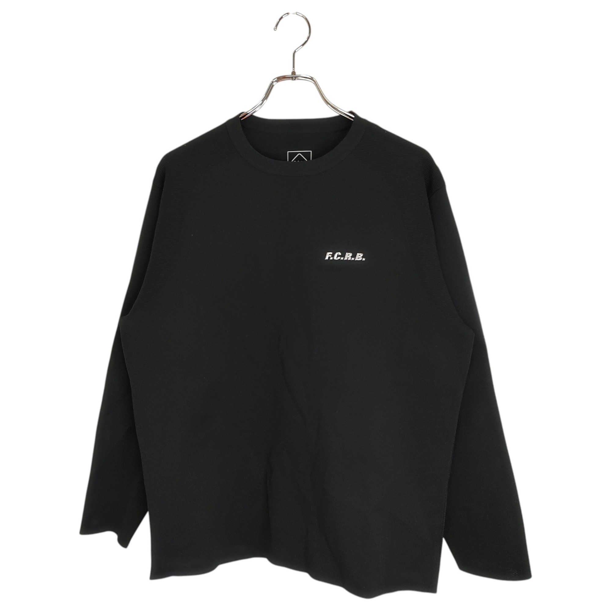 【中古】F.C.Real Bristol エフシーレアルブリストル 25SS TECH KNIT CREWNECK TOP テック ニット スウェット トレーナー FCRB-250074 L ブラック メンズ|TRIGGER 店