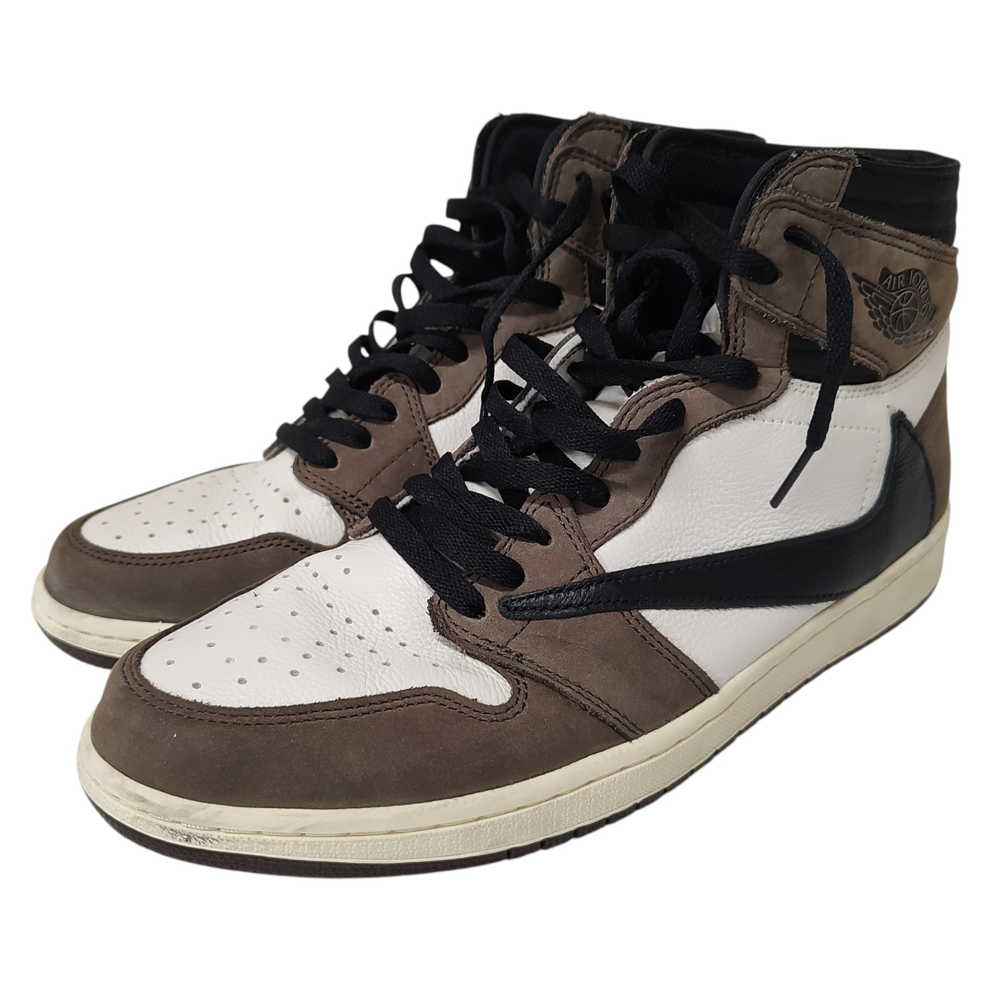 【中古】NIKE ナイキ x Travis Scott トラヴィススコット Air Jordan 1 Retro High OG TS SP Sail/Dark Mocha エアジョーダン1 レトロ ハイ スニーカー CD4487-100 30cm セイル/ダークモカ メンズ|TRIGGER 店