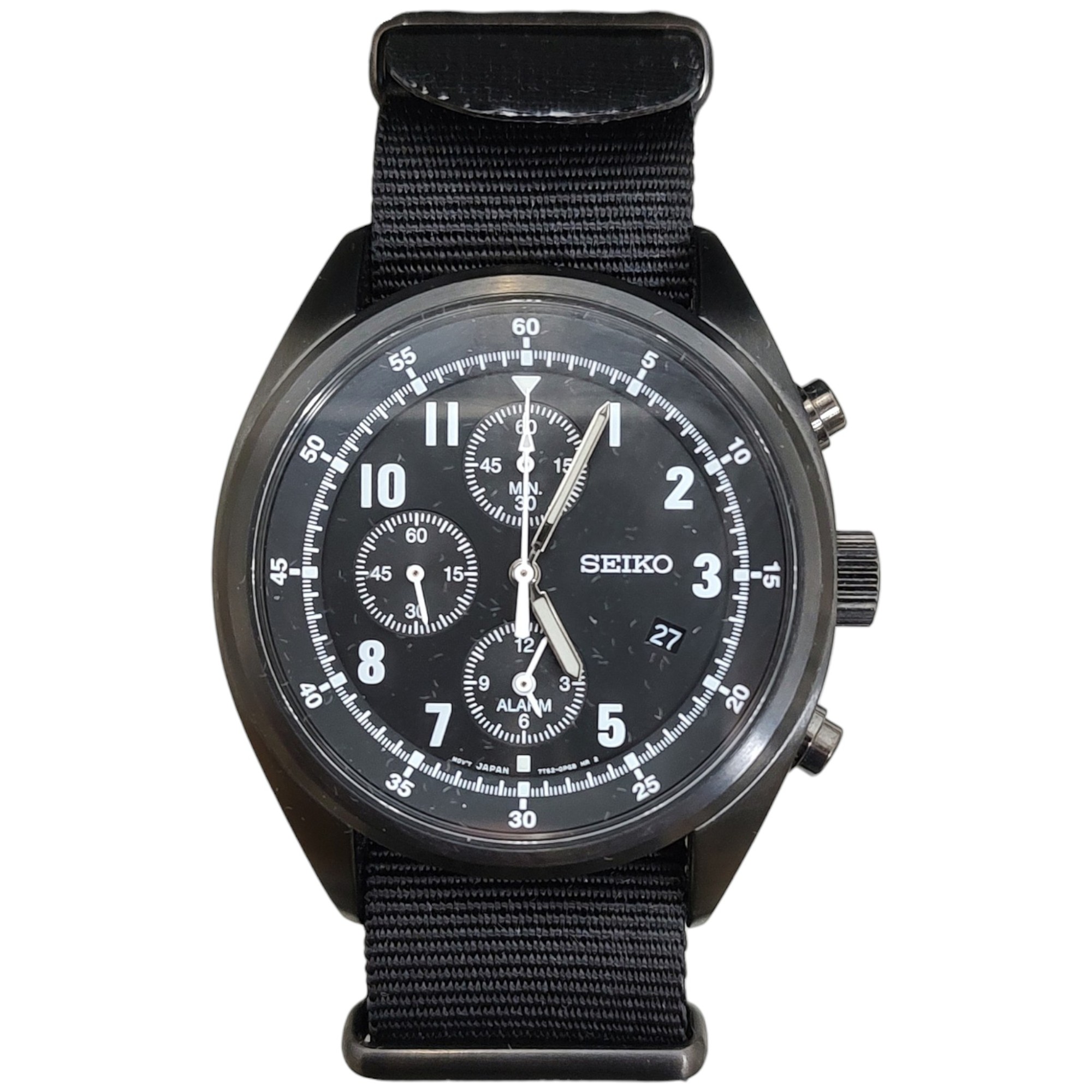 【中古】NONNATIVE ノンネイティブ ×SEIKO 500本限定 CHRONOGRAPH WATCH クロノグラフウォッチ NN-A2751 F ブラック|TRIGGER 店