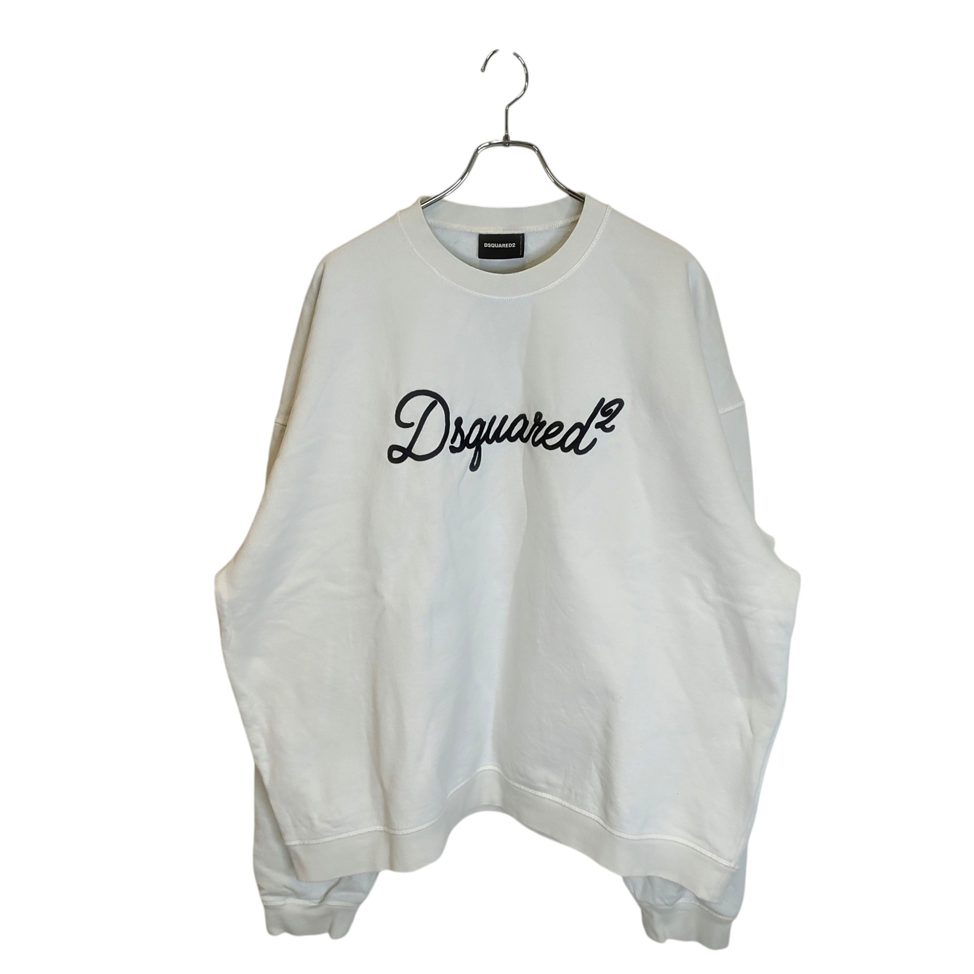 【中古】DSQUARED2 ディースクエアード 26SS ロゴ刺繍 プルオーバー クルーネック スウェット トレーナー S74GU928 XXL ライトブルー メンズ｜TRIGGER 店