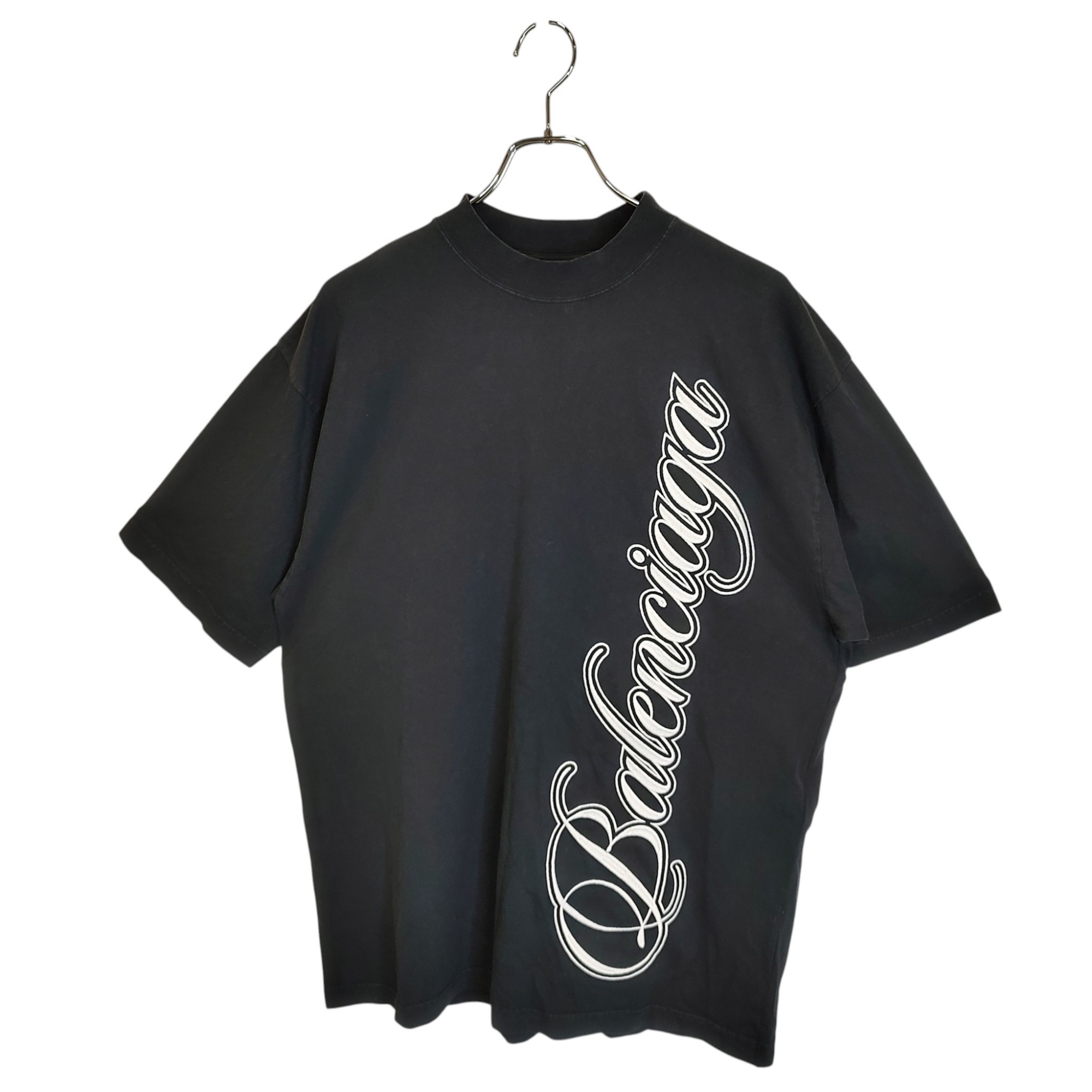 【中古】BALENCIAGA バレンシアガ 25SS Cursive ミディアムフィット 半袖 Tシャツ 764235 TTVM76552 XS ブラック メンズ｜TRIGGER 店