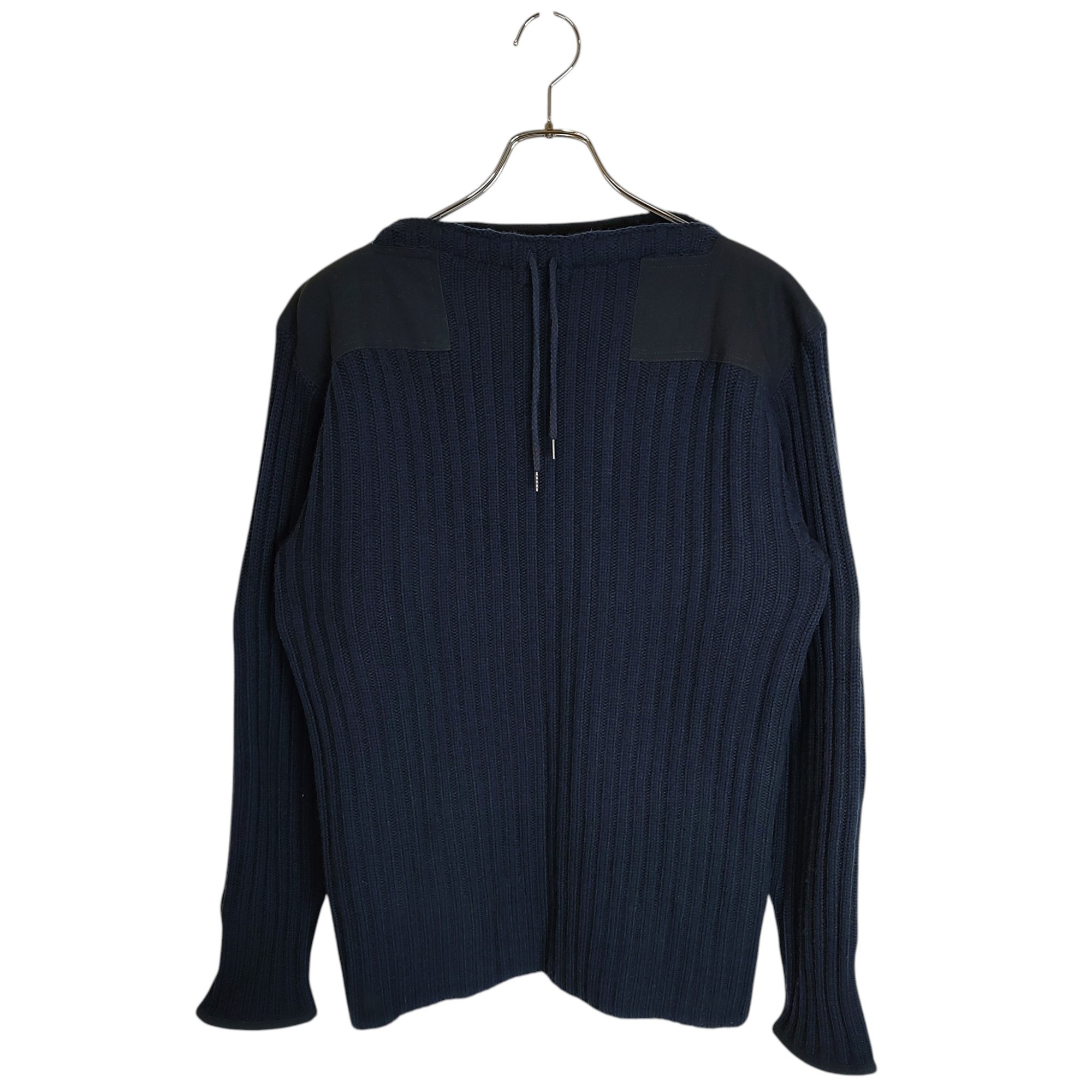 【中古】N.Peal エヌピール &times; 007 Army Sweater NTTD ウール カシミヤ リブド アーミー ニット セーター NPG0007526 M ネイビー メンズ｜TRIGGER 店