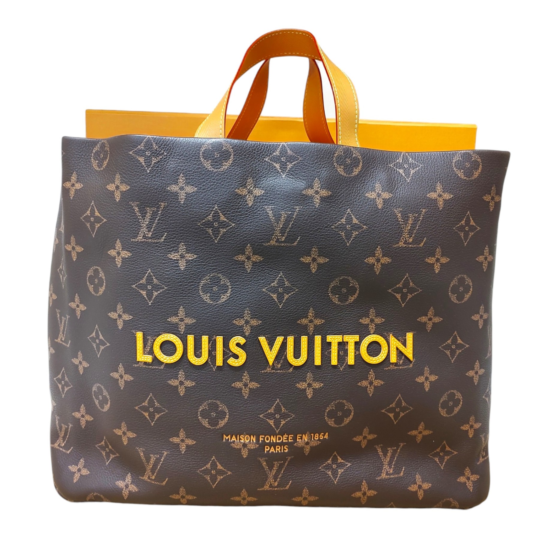 【中古】LOUIS VUITTON ルイ・ヴィトン レザー ショッパー トート バッグ M13928 MM ブラウン｜TRIGGER 店