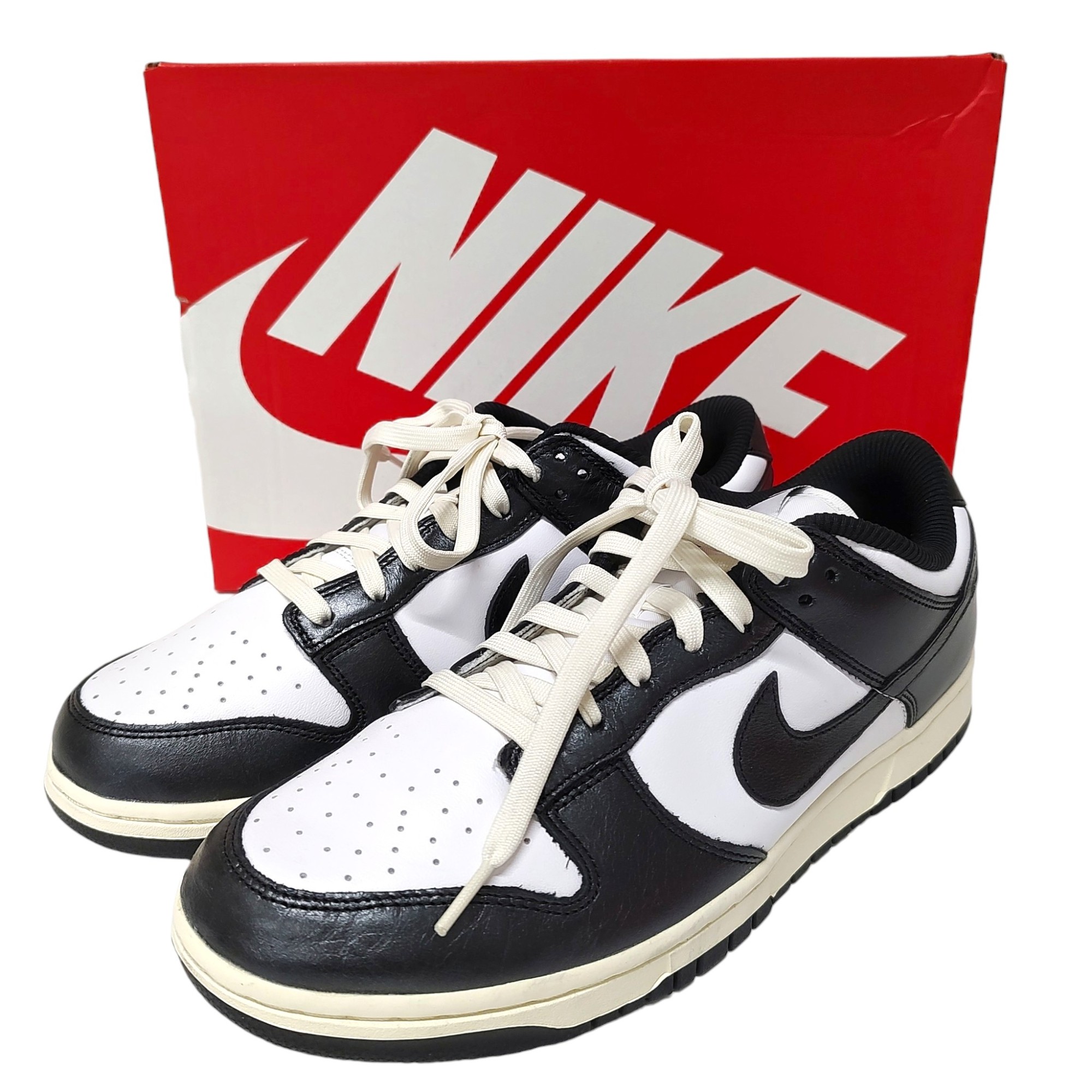 【中古】NIKE ナイキ Women's Dunk Low PRM Vintage スニーカー FQ8899 100 27.5 ブラック&times;ホワイト メンズ｜TRIGGER 店
