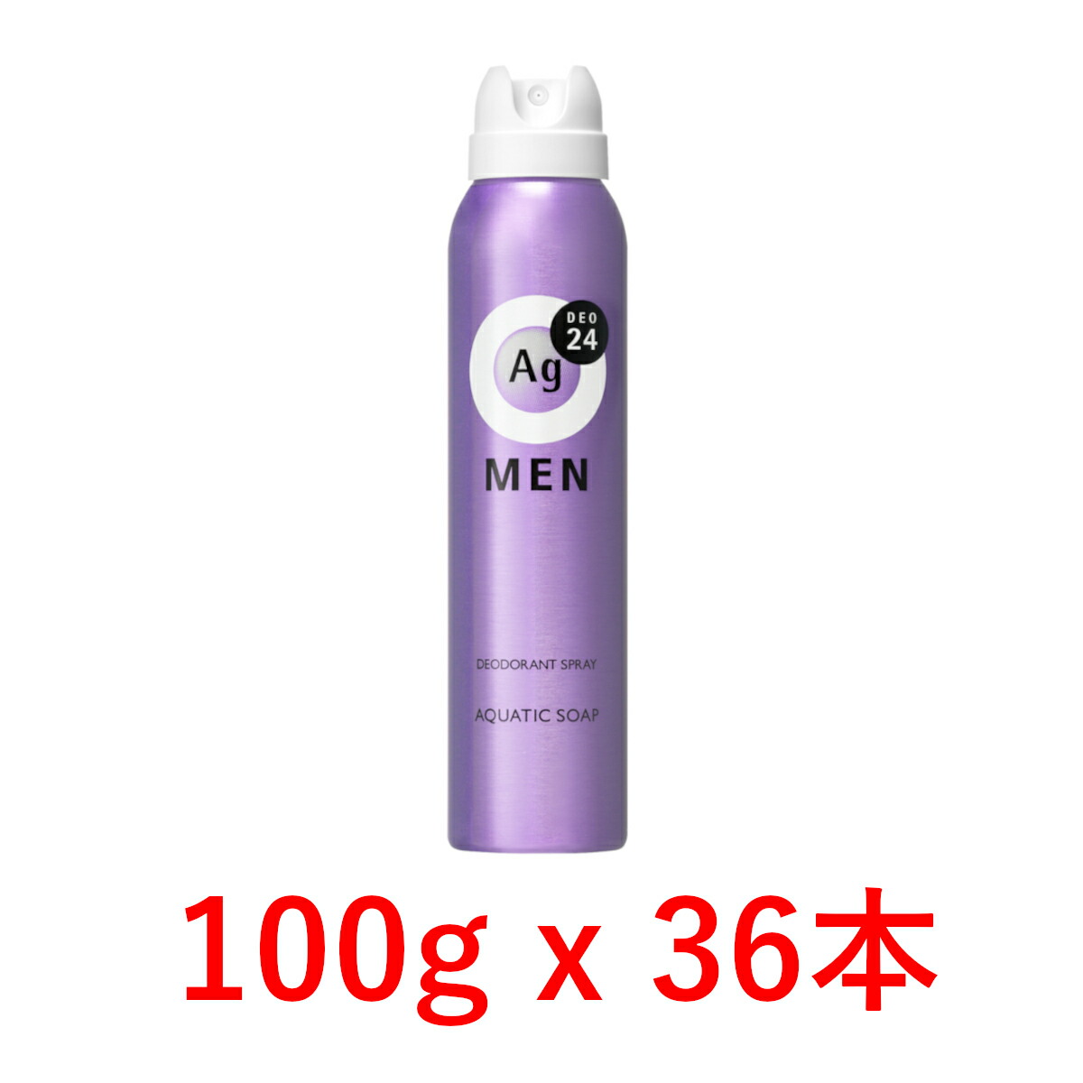 初売り 制汗スプレー エージーデオ24 メンズデオドラントスプレー N アクアティックソープ 100g X 36本 医薬部外品 汗 消臭 ニオイ 加齢臭 ストレス臭 消臭 資生堂