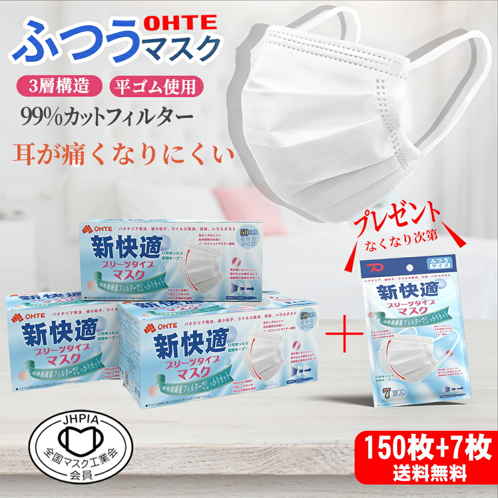 楽天市場】送料無料 1ケース 50枚 x 40箱 2000枚 不織布 カケンテスト認証 全国マスク工業会 新快適 プリーツ 普通 マスク 不織布マスク  使い捨て ふつうサイズ BFE VFE PFE 99% カット : TRINITY COSME.