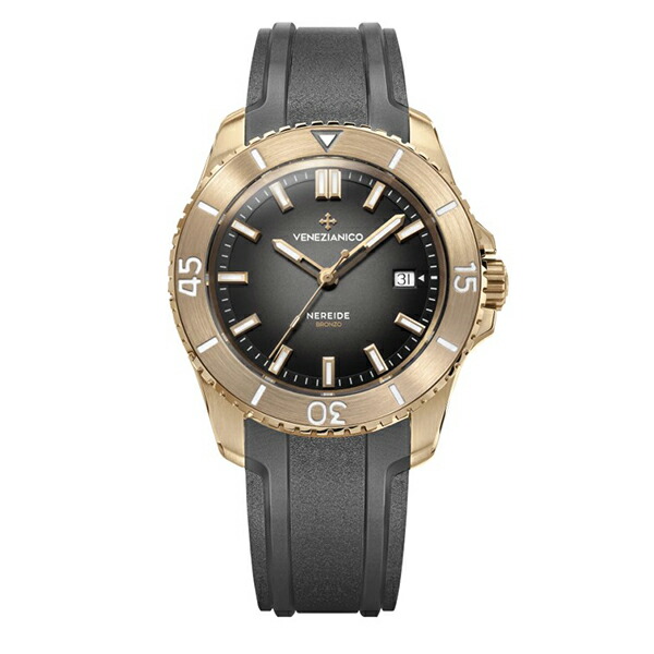 VENEZIANICO 自動巻き メンズ腕時計 Nereide Bronzo 4521555 ブロンズケース イタリア製 国内正規品 送料無料 ラバー腕時計｜トリニティートラスト