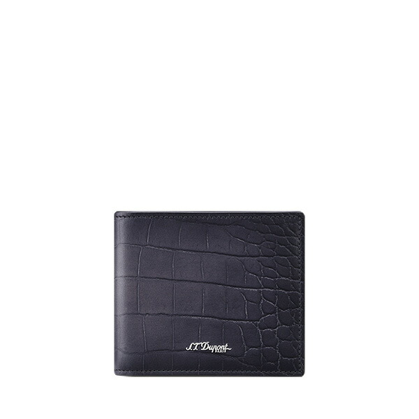 190577 S.T.DUPONT エス・テー・デュポン  2つ折り紙入れ 6CC 黒いこと