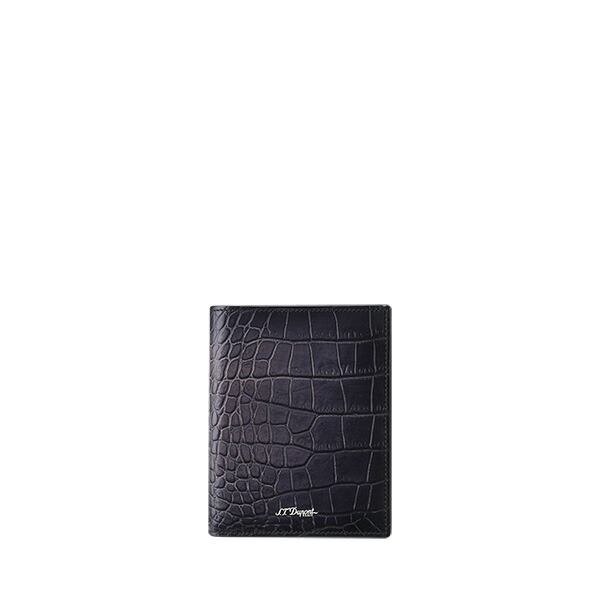 190573 S.T.DUPONT エス・テー・デュポン 2つ折りバーティカルウォレット 7CC ブラック