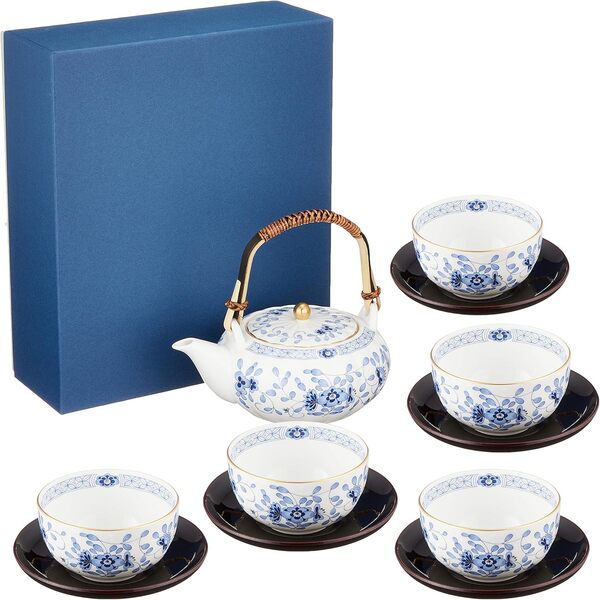 9682-23031 ナルミ NARUM ミラノ ボーンチャイナ  茶器一揃え 茶たく付 5人用 国内決まり品 貨物輸送無料 お茶用品セット-キッチン用品・食器・調理器具