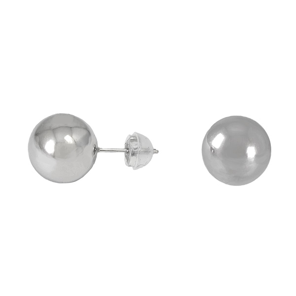 ボールピアス シンプル プラチナ ピアス 10ｍｍ 大きい 人気 セカンドピアス プレゼント 女性 ピヤス ぴあす スタッド 地金 ジガネ 丸玉ピアス