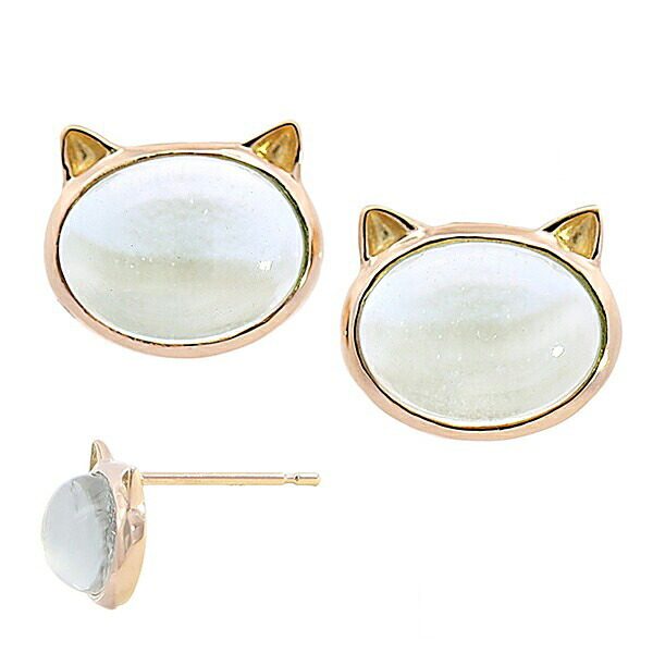 ネコ ピアス K18