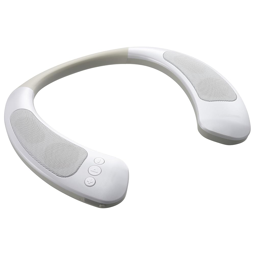 オーム電機 AudioComm Bluetoothワイヤレスネックスピーカー 無線電話金棒引き Bluetooth ASP-W1000N-W