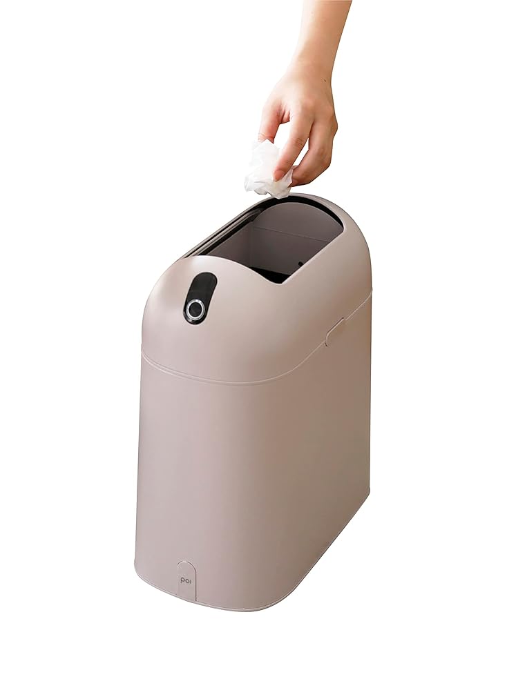 §ｃｂ＼CB JAPAN CO.，LTD. シービージャパン ゴミ箱 自動 [スライド開閉/2モード搭載/乾電池式] 容量9L ベージュ 自動で開くゴミ箱 poi comtool