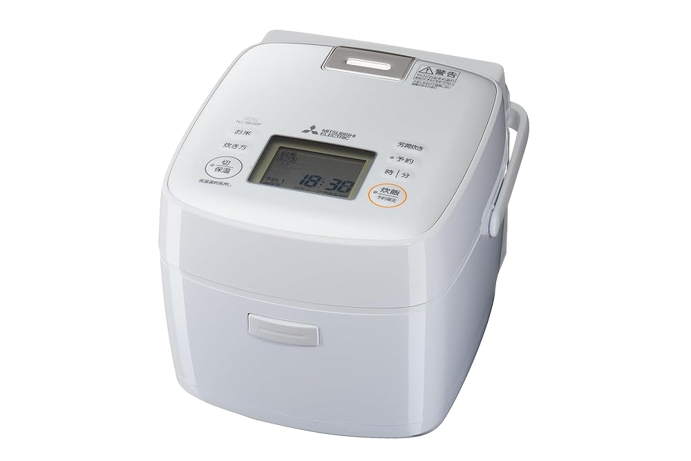 三菱電機 炊飯器 3.5合 IH式 日本製 一人暮らし 炭炊釜(2層厚釜) 可変超音波吸水 もちもちモード 月白 NJ-SE06F-W|トリプルハート