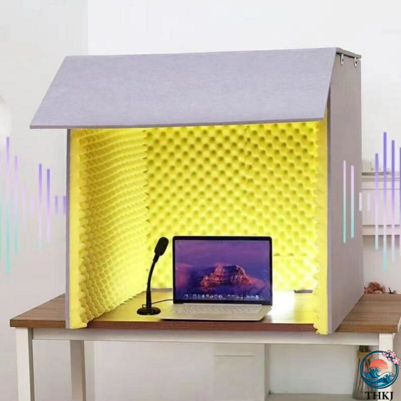【全品5%ポイント】防音ボックス パーテーション 防音ブース 自宅 天板付き 幅 80×奥行 80×高さ 80cm 簡易防音室 1 人用 卓上 折りたたみ 組み立て式 12 使いやすい|TRIPLE WINGIFU