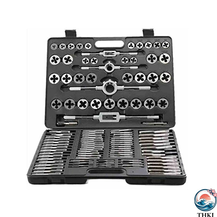 タップとダイセットプロタングステン鋼タップとダイスレッド切削工具精密メトリックボルトエンジニアリングタップとダイキット（110個） 17,843円