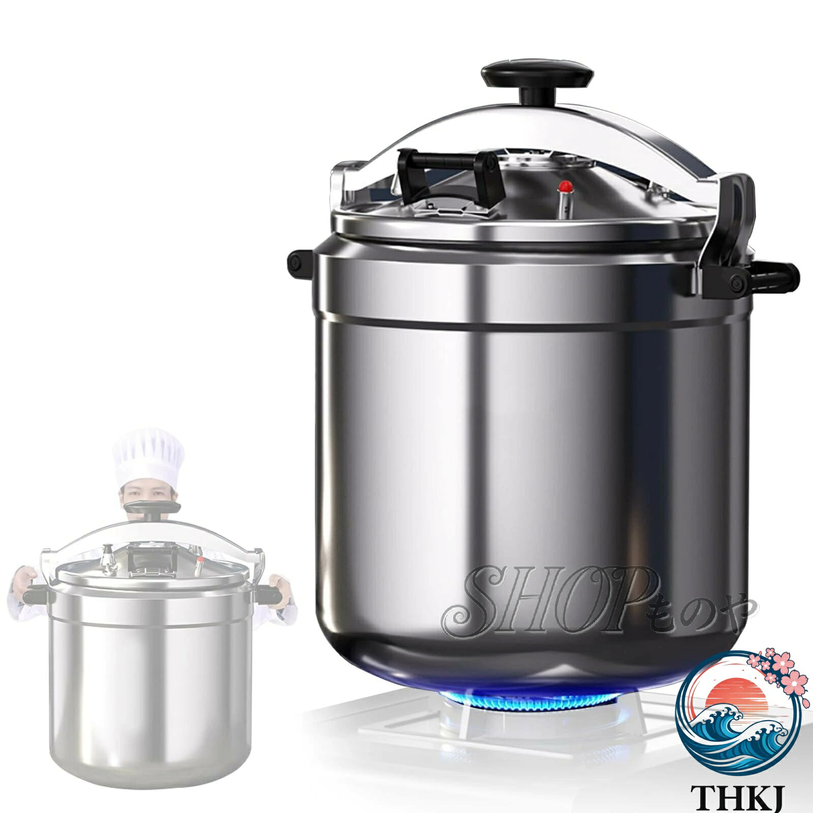 圧力鍋 大容量 業務用 45L-100L アルミニウム合金製 5重安全機能 IH/直火/ガス対応 360°均一加熱 強力圧力調理鍋 両手ハンドル 防爆設計 気密性が高く 操作が簡単 超高圧で省エネ 時短 飲食店/給食センター最適 IH・直火両対応 70L
