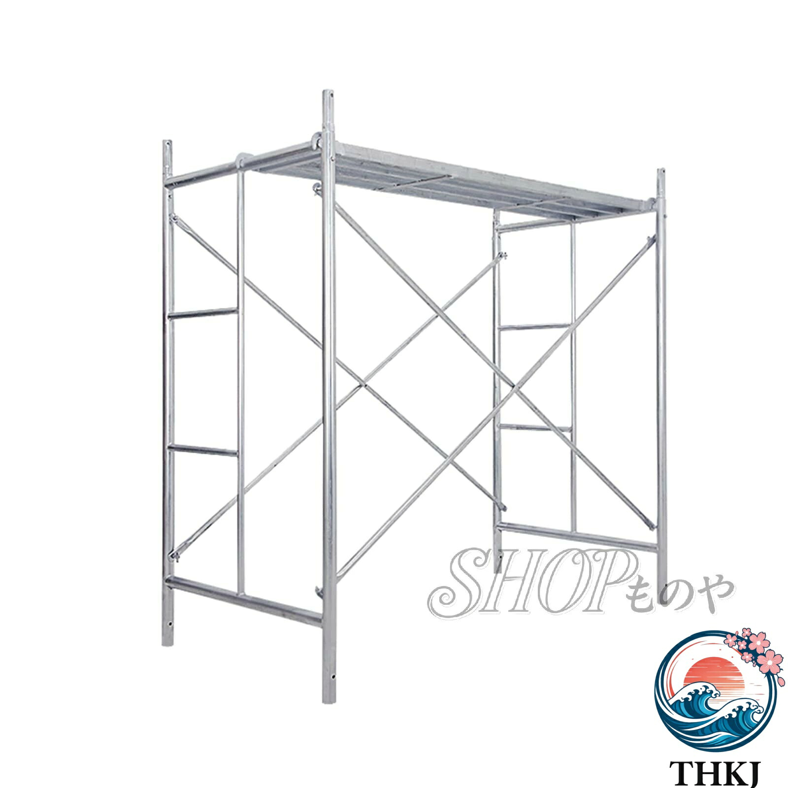 高所作業台 作業ステップ 足場 移動作業台 折りたたみ 作業用階段 足場板 THKJ 太い鋼管 組み立て簡単 移動はしご 携帯 作業台 滑り止め ワイドツール