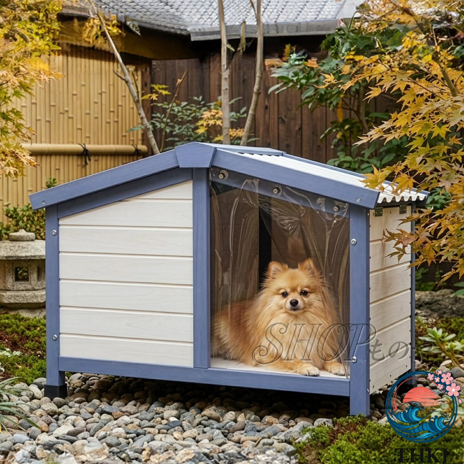 犬小屋 屋外用 小型犬 犬舎 犬ハウス ドッグハウス 木製 防水 屋根開閉可能 取り外し可能床板 簡単組み立て 猫小屋にも
