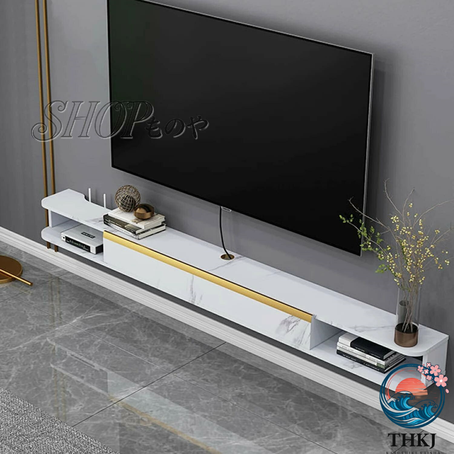 【全品5%尖んがり】テレビ受像機台 テレビ受像機押し入れ 飾りつけ ウォールシェルフ 抽き出し付き添い人飾りつけテレビ受像機押し入れ 多役立つこと納める THKJ 今めかしい 仕掛けるいの一番ボックス席 ルータ