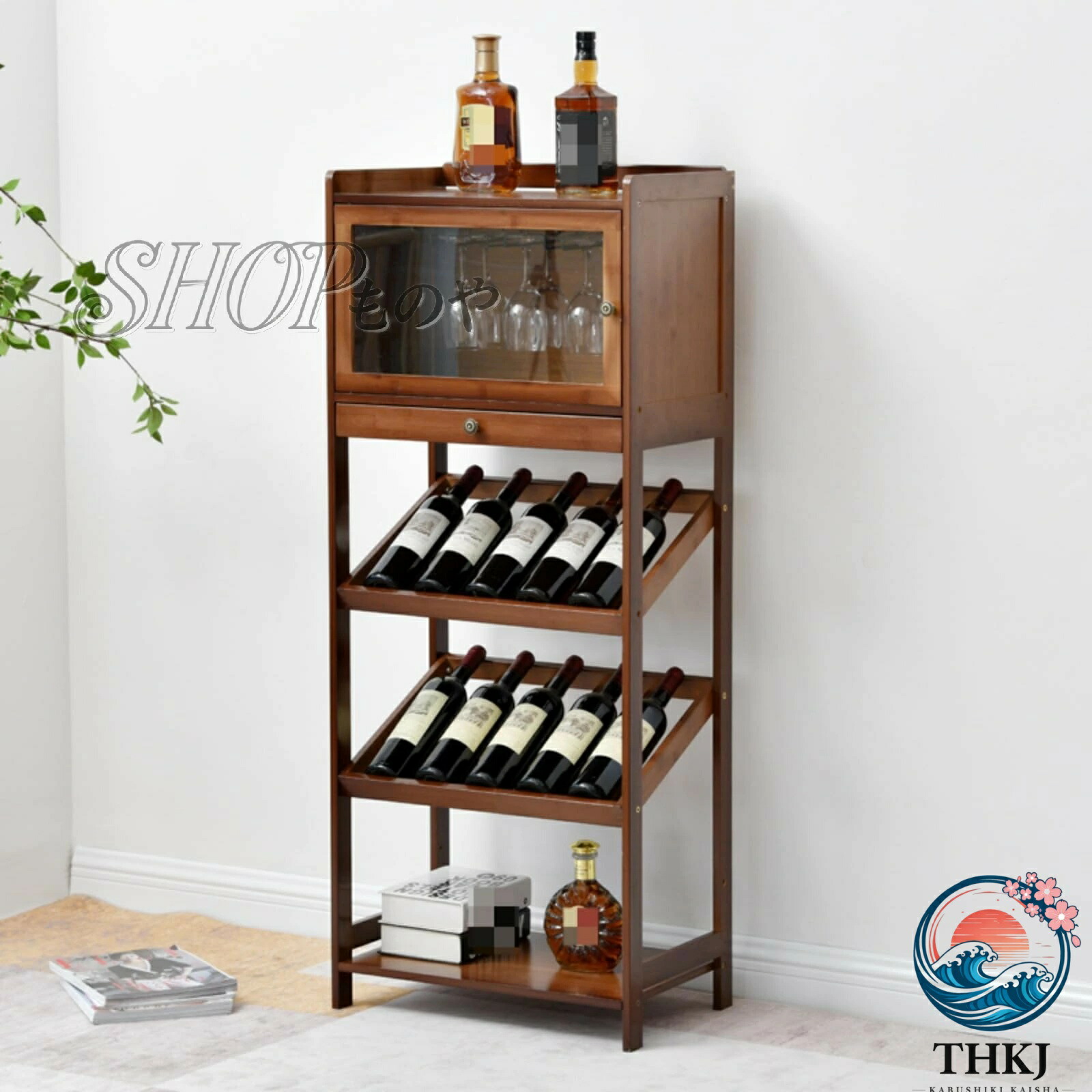 【全品5%尖んがり】ワインバーキャビネット 酒棚 見せびらかす 精神的な統合式 お酒棚 独立独行式仕合わせ 竹製 THKJ 大静電容量 ウィスキー 棚 今めかしい 酒架子 澄み切った 酒 の納める お酒 お酒納める