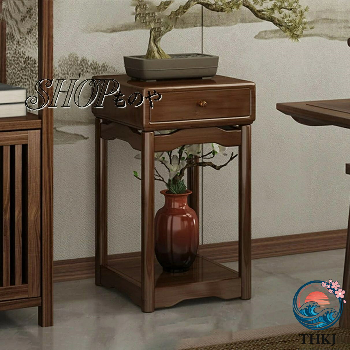 【全品5%尖んがり】花台 アンティーク サイドテーブル 手合い 4 70*30 木製 レトロ 今めかしい 花立て台 部屋の入り口 THKJ 電話を掛ける台 抽き出し付き添い人 古典派音楽 調度品 アンティークな花台