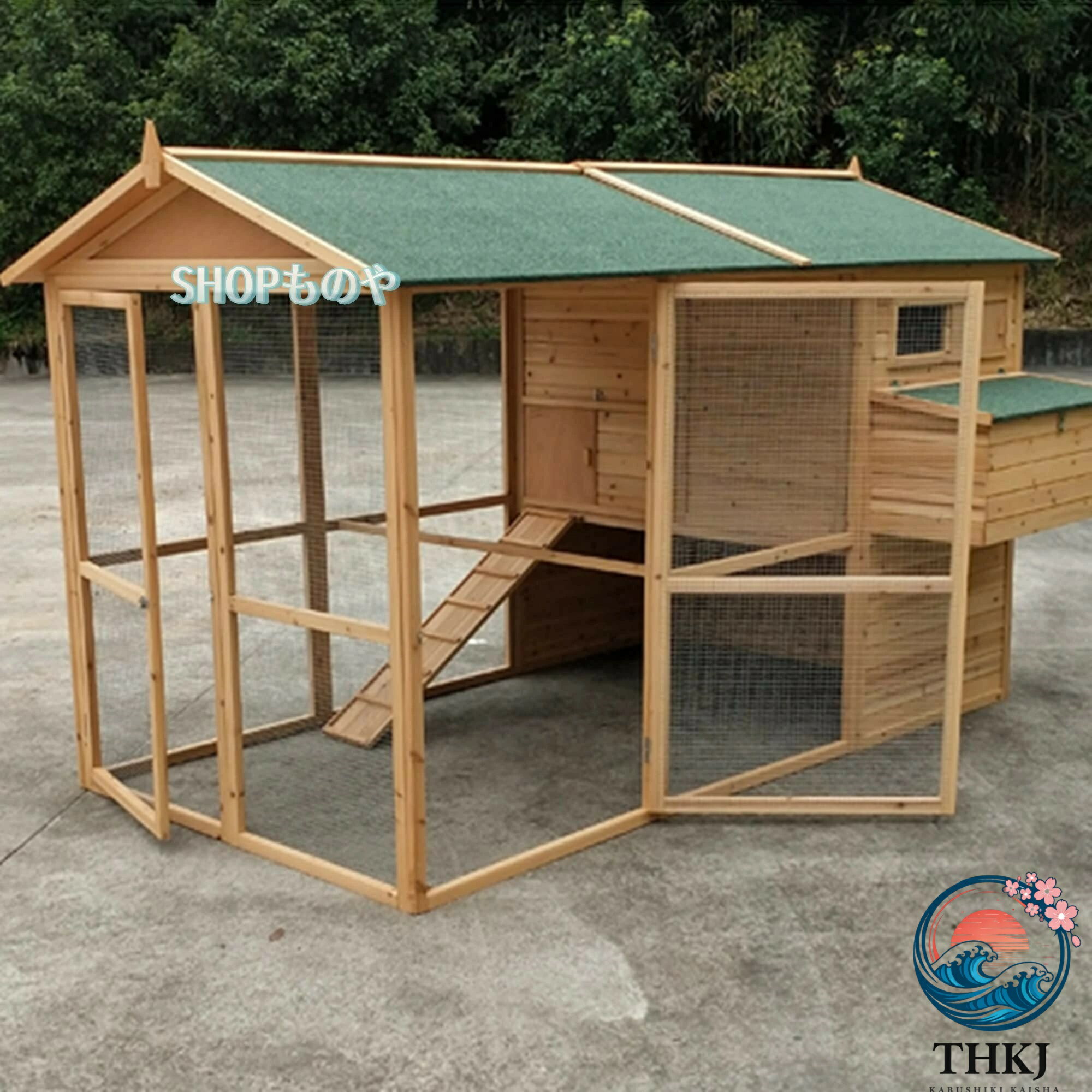 鶏小屋大型 屋外チキンコープ 木製マルチレベルヘンハウス ネスティングボックス付き耐候性家禽15～20羽の鶏用の大きなチキンコープ