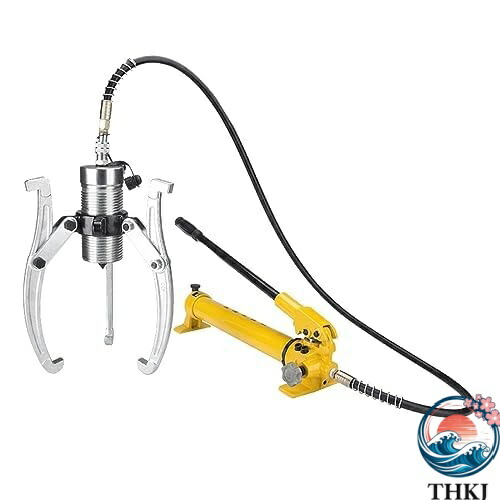 【全品5%尖んがり】油圧ギアプーラーセット 取りわける油圧プーラー 3 爪取りわける車輪ベアリング プーリングセパレーター 手動油圧揚水機付き添い人 THKJ 油圧絵図器械 差し上げ物