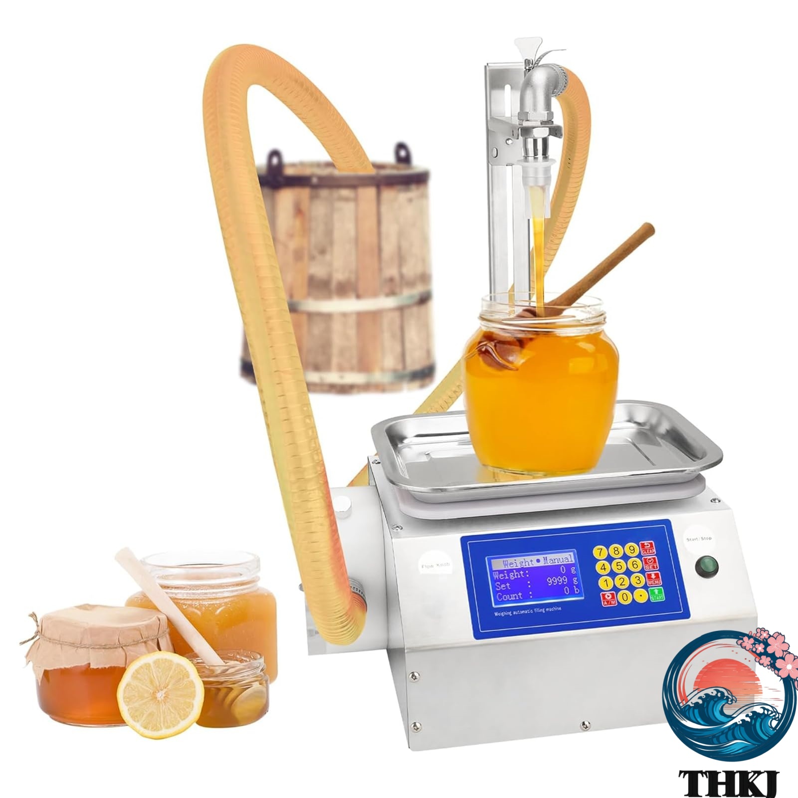【全品5%ポイント】高粘度液体充填機 10-3000 ml対応 3.5 L 分 デジタル計量±2 g 食品級ステンレス 自動減速 防滴漏 業務用 蜂蜜・シャンプー・接着剤対応 使いやすい|TRIPLE WINGIFU