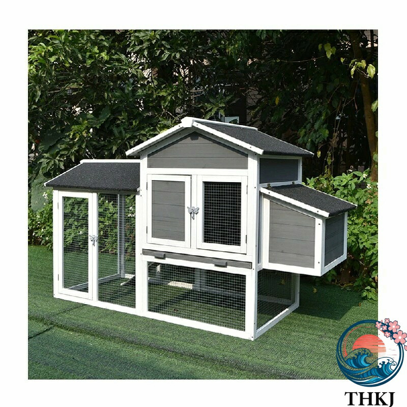 【全品5%ポイント】ケージ 木製鶏小屋 屋外鳥かご 大型チキン小屋 ウサギ小屋 産卵 アウトドア 家禽ケージ 6 羽の鶏用 の大きな鶏小屋 換気ドア と 取り外し可能 使いやすい｜TRIPLE WINGIFU