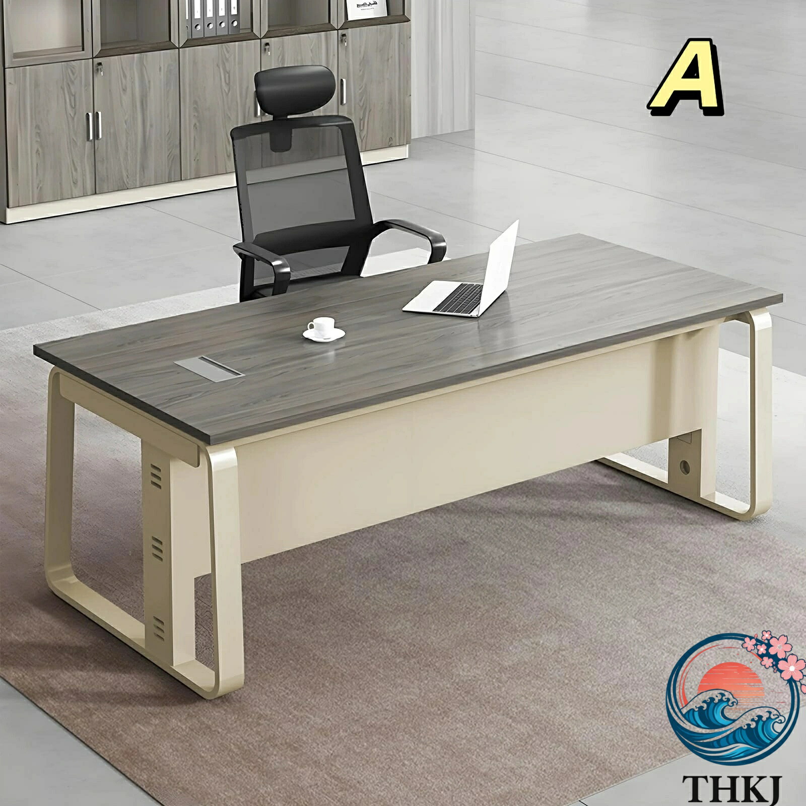 【全品5%尖んがり】取締役事務机 法人様向け 取締役一覧表 エグゼクティブデスク L型 専務取締役用事務机 架線ボックス席付き添い人 プライバシーバッフル 執務室一覧表 THKJ 省空白文字