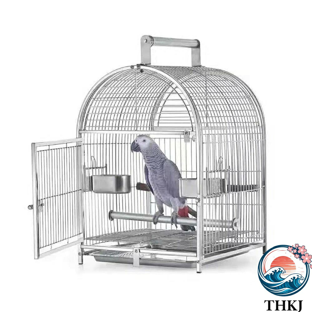 【全品5%尖んがり】ステンレス鋼鋼 鳥用持ちはこびかご 鶏小屋 持ちはこぶ 用小型オウム真理教旅する伏せ籠 愛玩動物 鳥類伏せ籠 旅する鳥かご THKJ カナリア 鳥かご お盆 ボンネット優勝杯 2 個