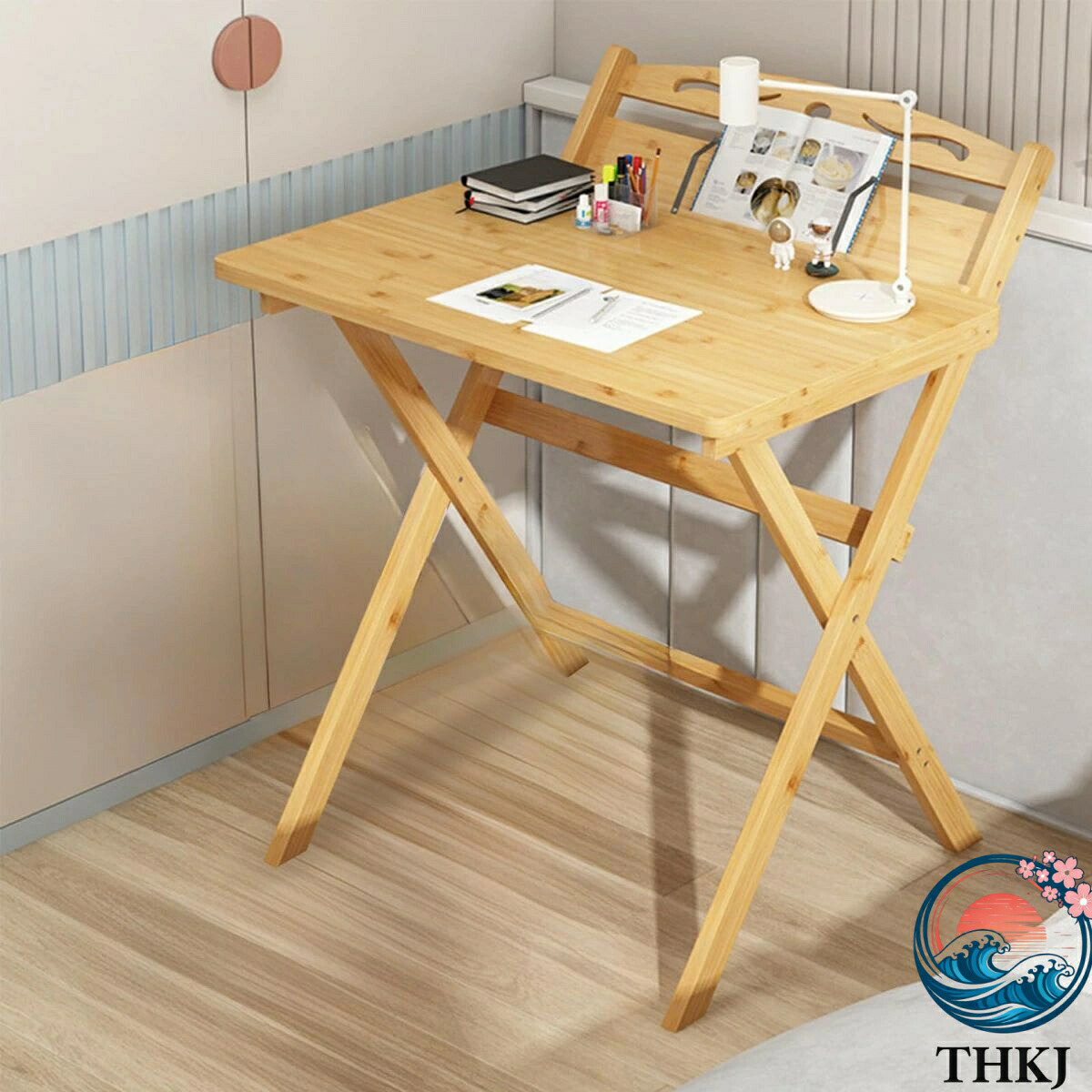 【全品5%ポイント】折りたたみ デスク 幅 70 80 100×奥行 50×高さ 75cm 竹製 机 勉強机 机 折り畳み pcデスク パソコン コンパクト 収納便利 B 80CM 省スペース 快適|TRIPLE WINGIFU