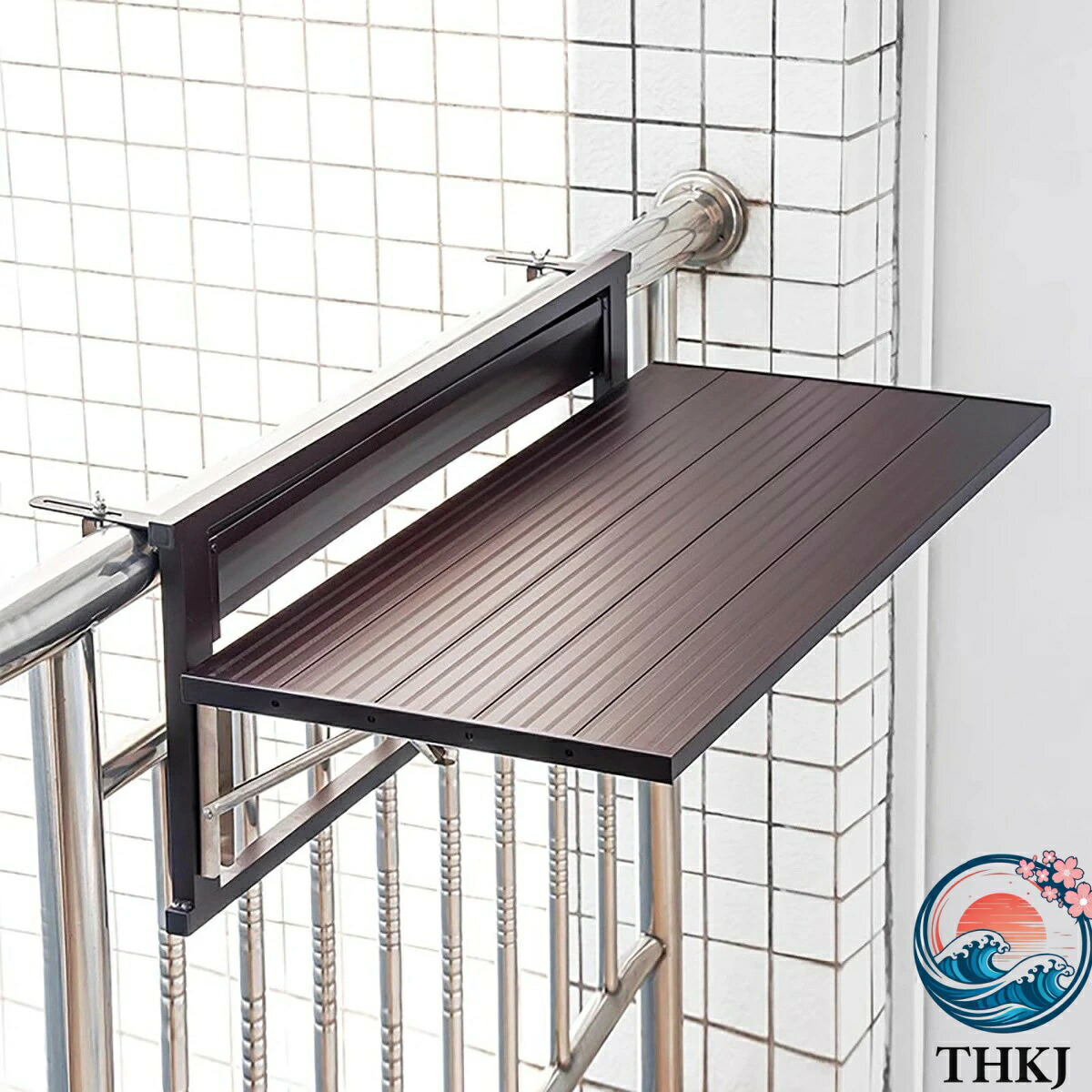 【全品5%尖んがり】中庭手摺り晩ご飯時刻表 露台 折りたたみ 甲板時刻表 高さ自然調整能力のある 式 吊り時刻表 軽銀アロイ原材料  精神的な統合が飾り気の無い 室外