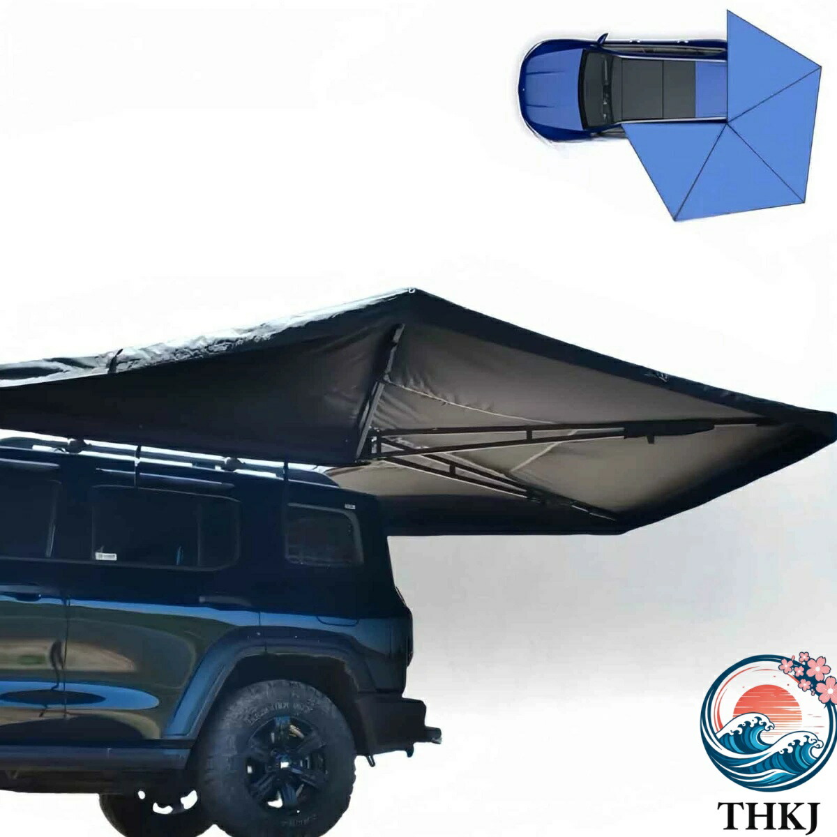 【全品5%尖んがり】車 鉄道車両片方 円蓋 270°取りひろげるカーサイドタープ カーサイドタープ 車用 カーサイドオーニング 日がさ THKJ オフロード車 用室外書き込み式雨覆い