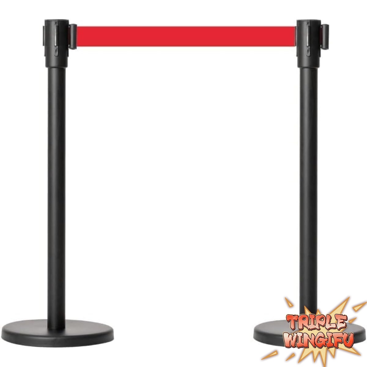 【全品5%ポイント】ベルトパーテーション ポールパーテーション 4 方向連結可能 3 mベルト ベルト外れ防止 ガイドポール スタンド 行列整理 誘導・仕切り｜TRIPLE WINGIFU