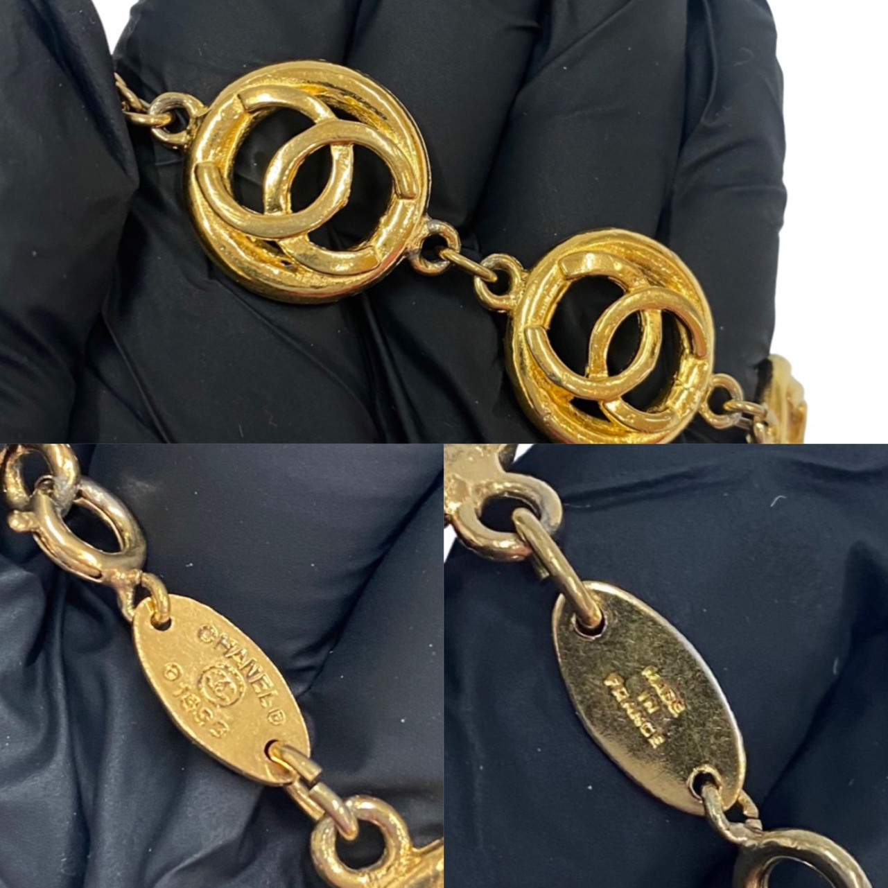 極 美品 CHANEL シャネル ゴールド アクセサリー 17280 ブレスレット