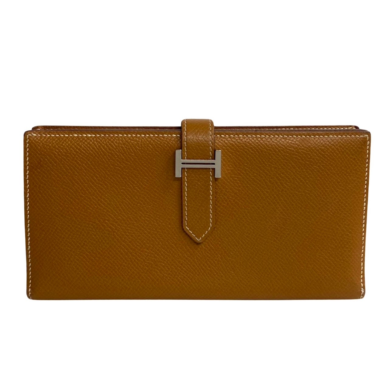 HERMES 極 美品 希少品 □F 刻印 エルメス ベアン カーフレザー